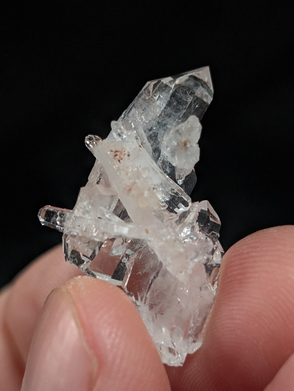 Clear Faden Quartz Crystal Cluster, Montgomery County, Arkansas, USA, A+