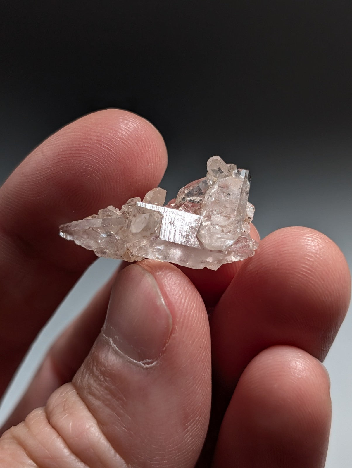Set of 3 Arkansas Quartz Crystals (Fadens, etc) Montgomery County, Unique & OOAK