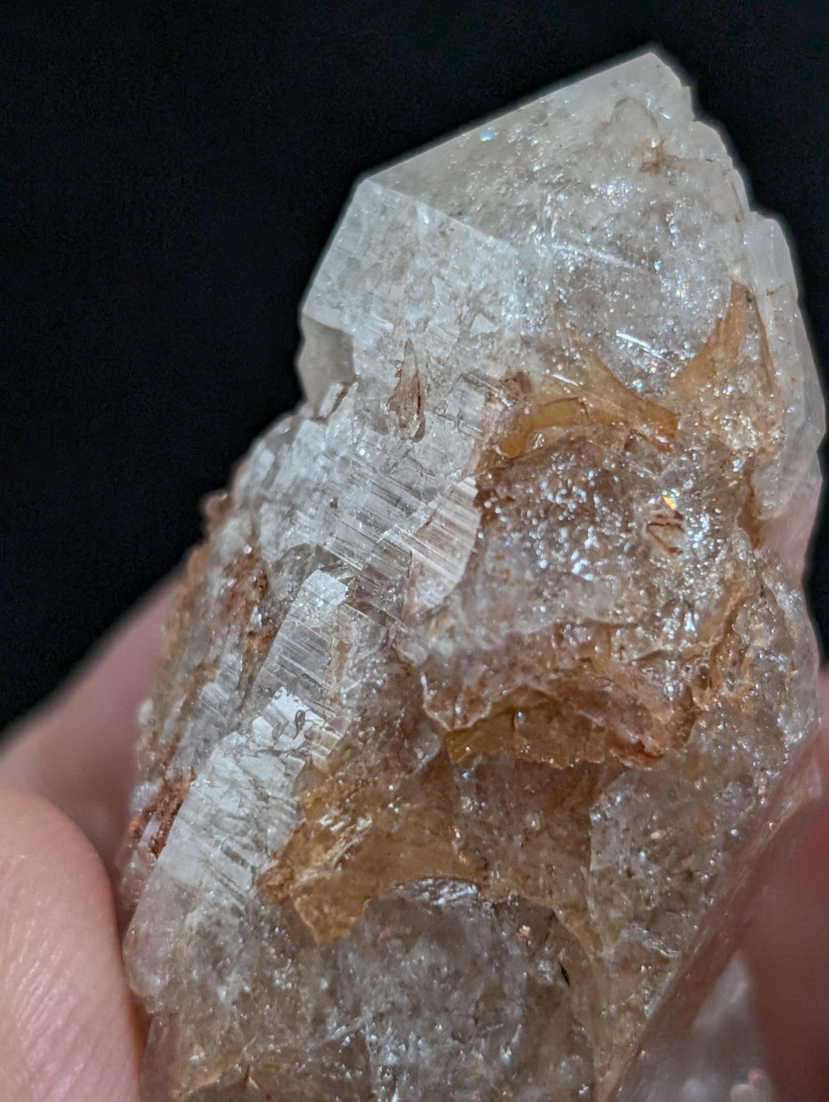 Crackle Quartz Crystal Point, Double Terminated, Montgomery County, Arkansas