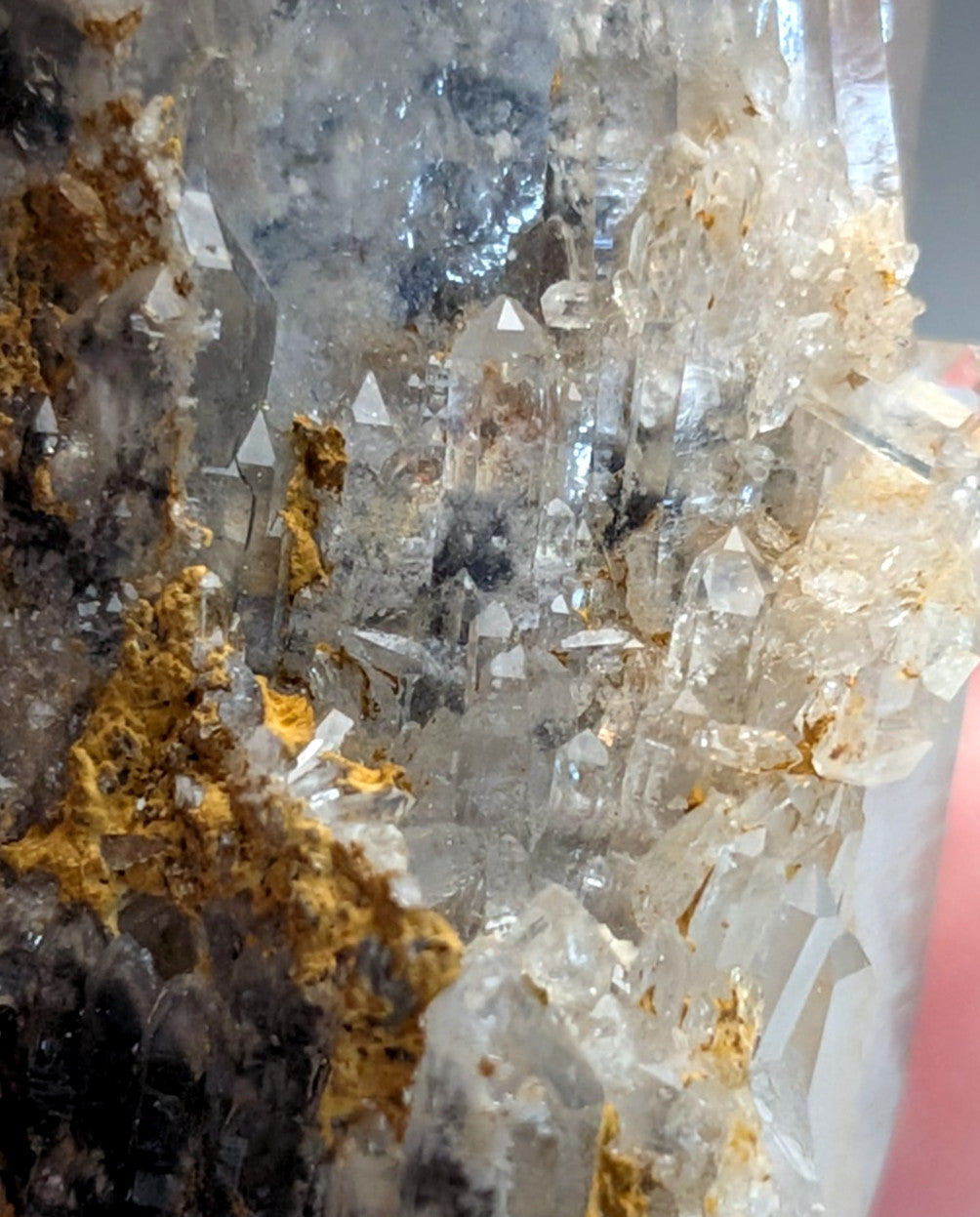 Unique Quartz Crystal with Nacrite Inclusions, Montgomery County, Arkansas, USA