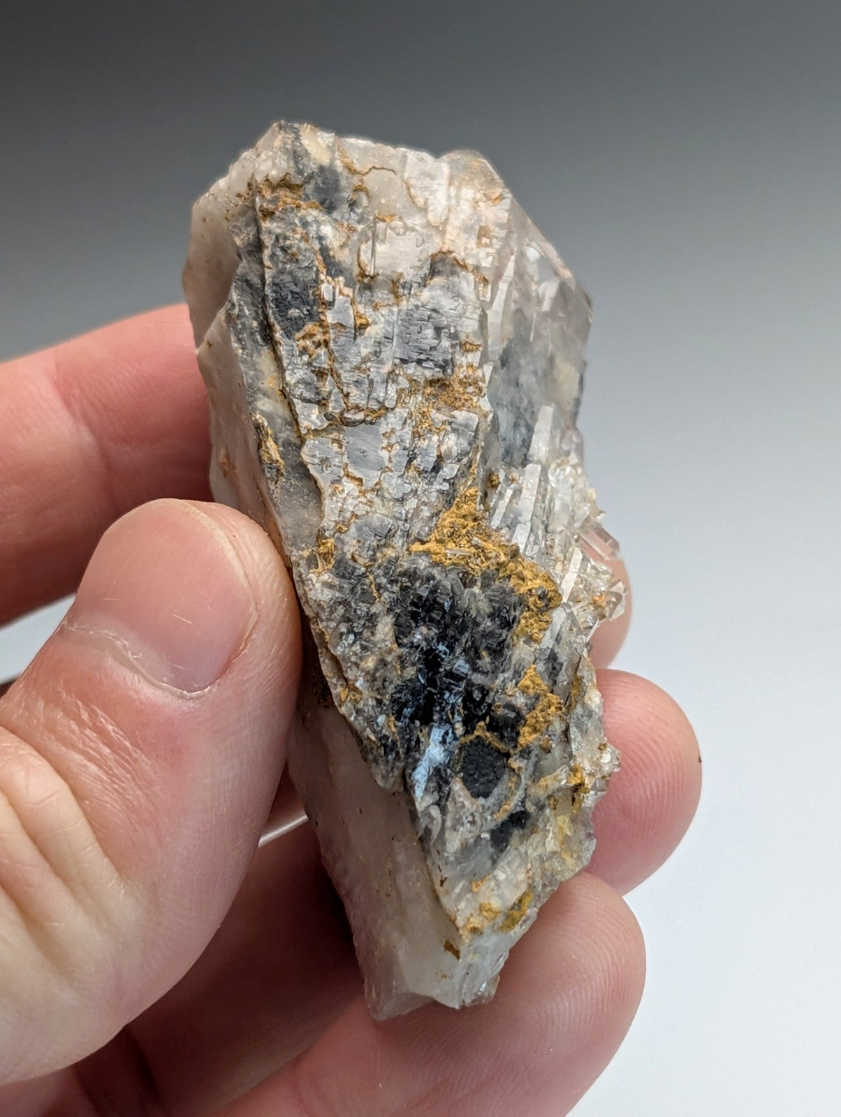 Unique Quartz Crystal with Nacrite Inclusions, Montgomery County, Arkansas, USA