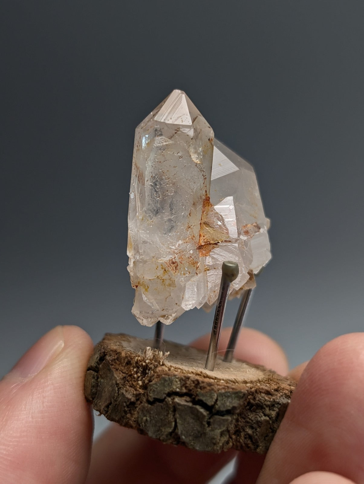 Unique Quartz Crystal Cluster, Old Stock, Montgomery County, Arkansas, w/display