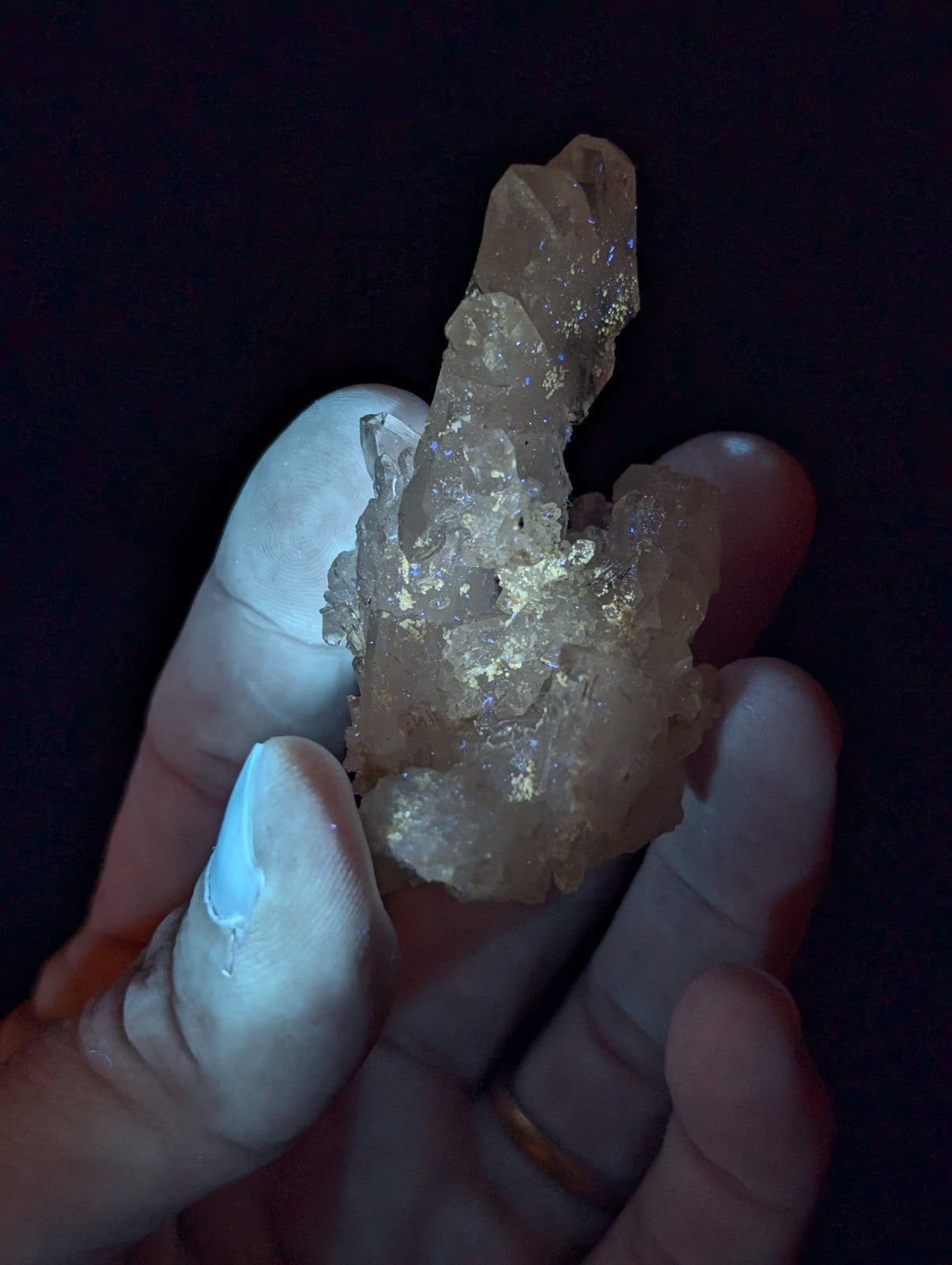 Faden Solution Quartz w/ UV Reactive Cookeite, Jeffrey Quarry, Arkansas, Rare