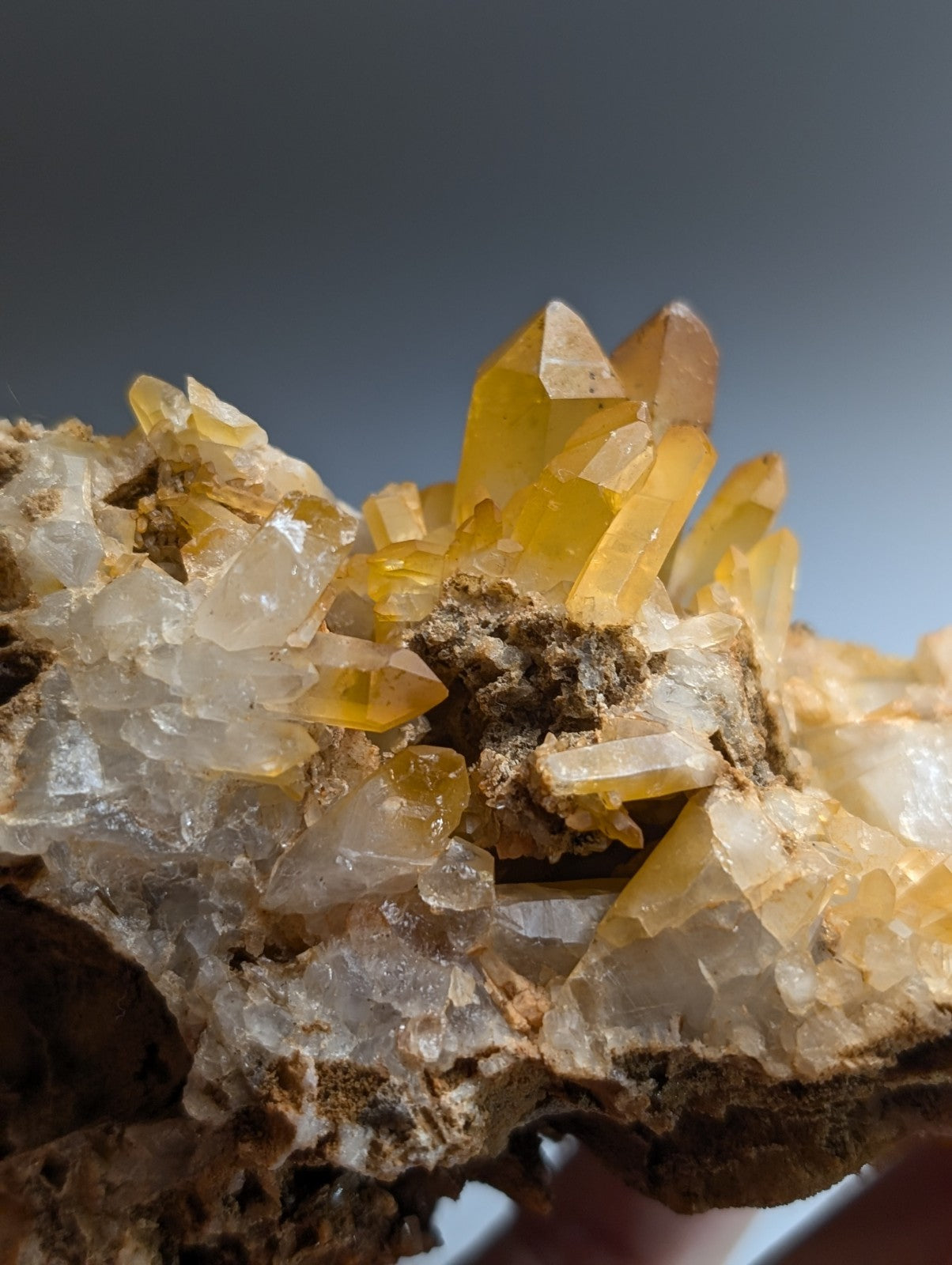 Quartz Crystal Cluster w/ natural color, Garland County, Arkansas, Beautiful!
