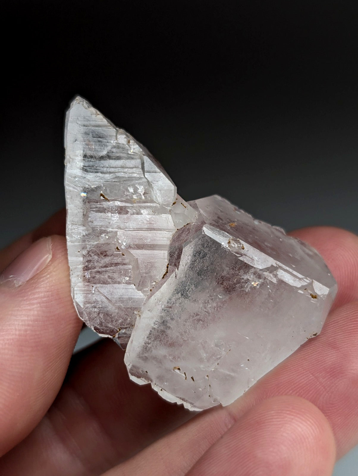 Unique Quartz Crystal "Floater" Point, Old Stock, Montgomery County, Arkansas