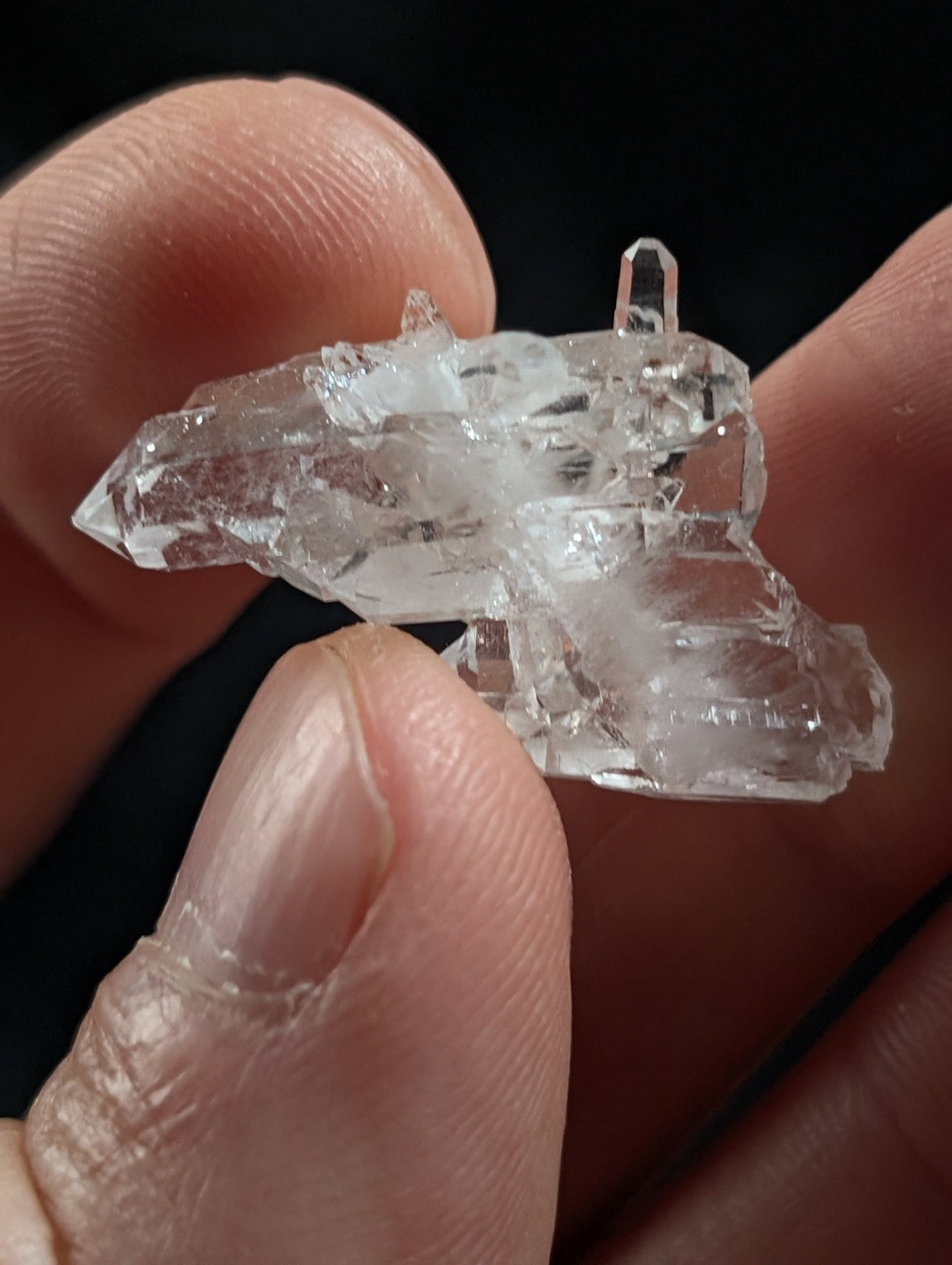 Clear Faden Quartz Crystal Cluster, Montgomery County, Arkansas, USA, A+