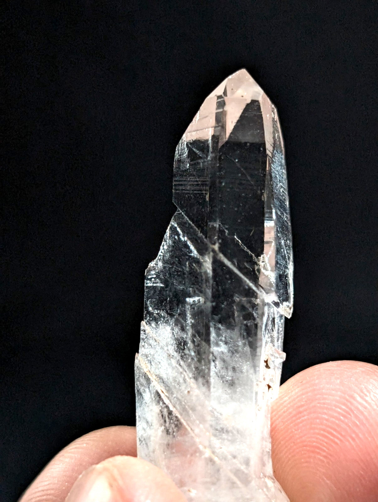 VERY RARE Slipped Growth Quartz Crystal Point,  Montgomery County, Arkansas, USA