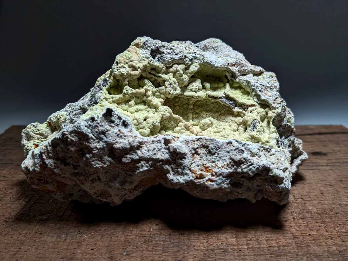 Large Yellow/Green Wavellite w/ Blue Planerite - ex Henry Delinde- Arkansas, USA