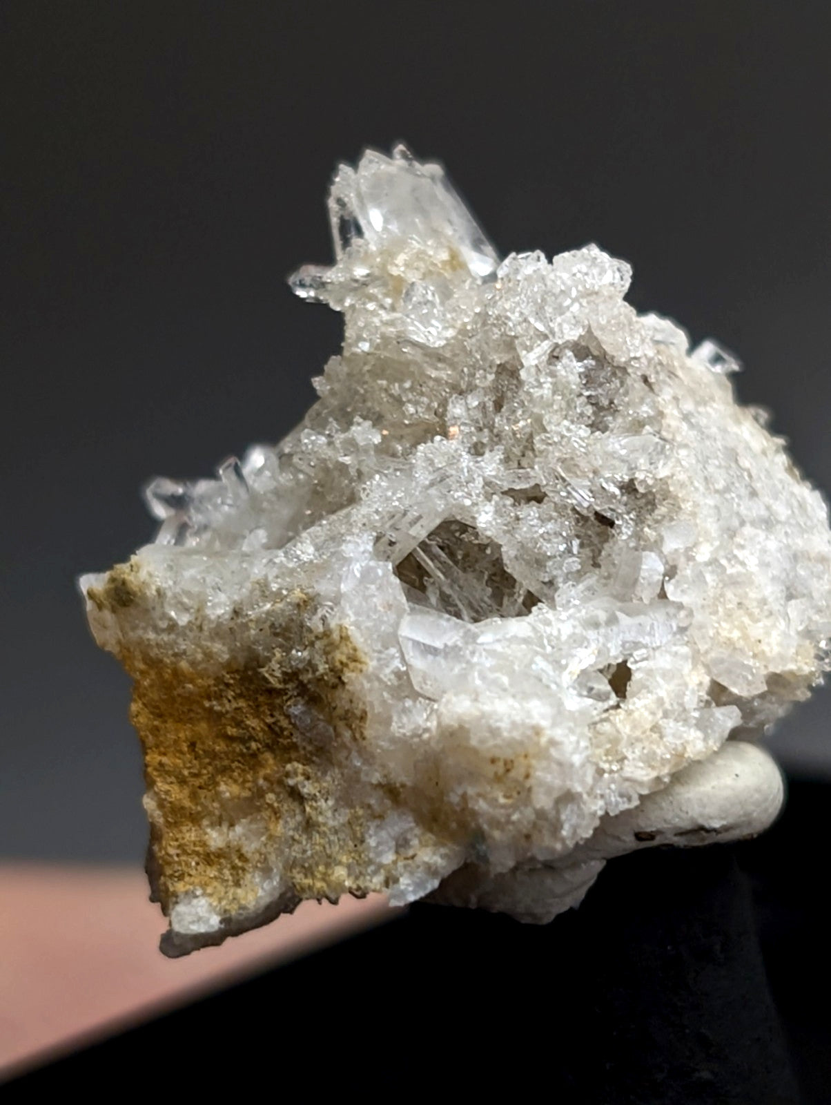 Blue-Green Cookeite on Solution Quartz, Saline County, Arkansas, Old Stock