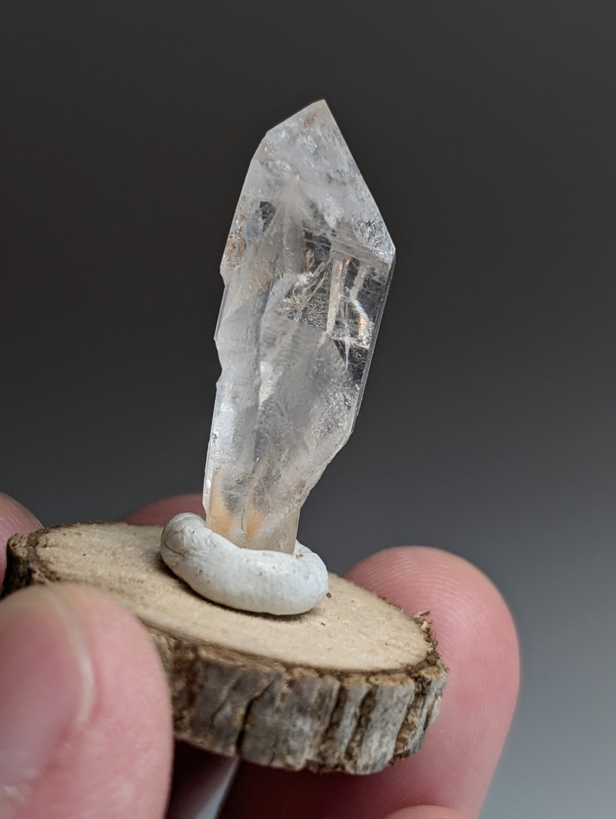 Set of 3 Unique Quartz, Old Stock, Montgomery County, Arkansas, w/ wood bases