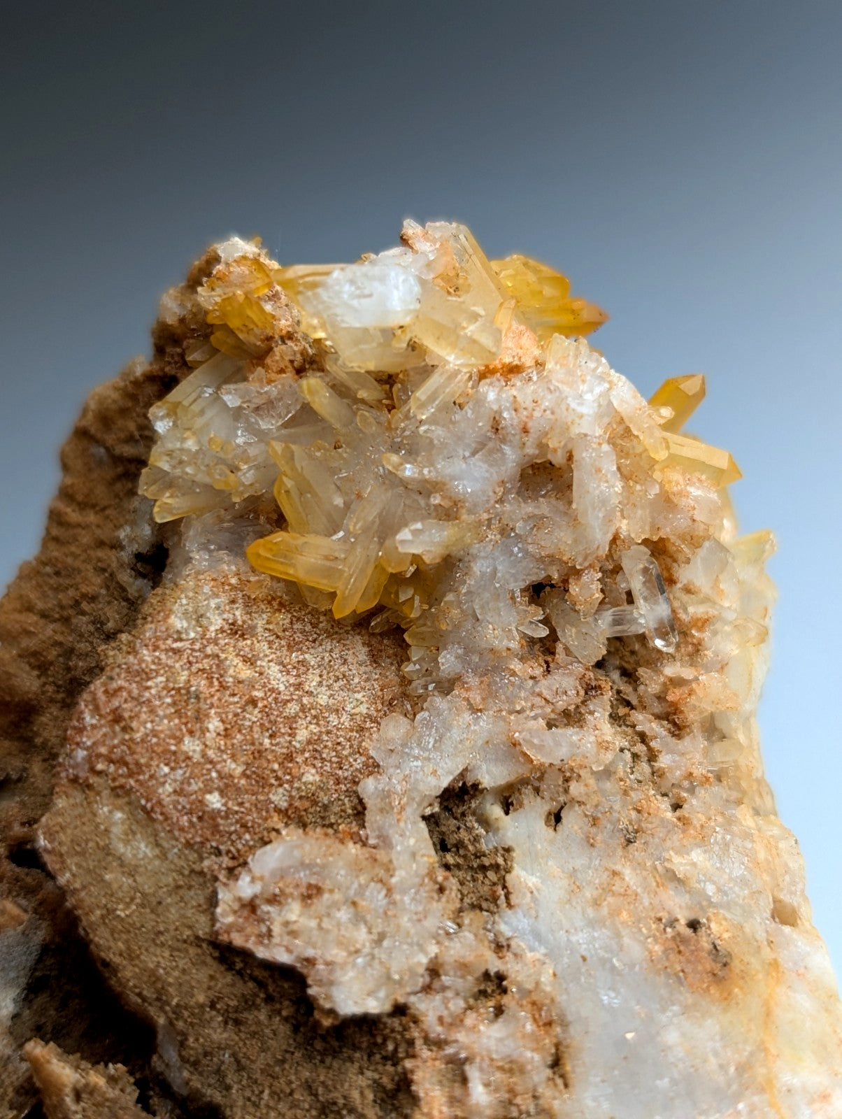 Quartz Crystal Cluster w/ natural color, Garland County, Arkansas, Beautiful!