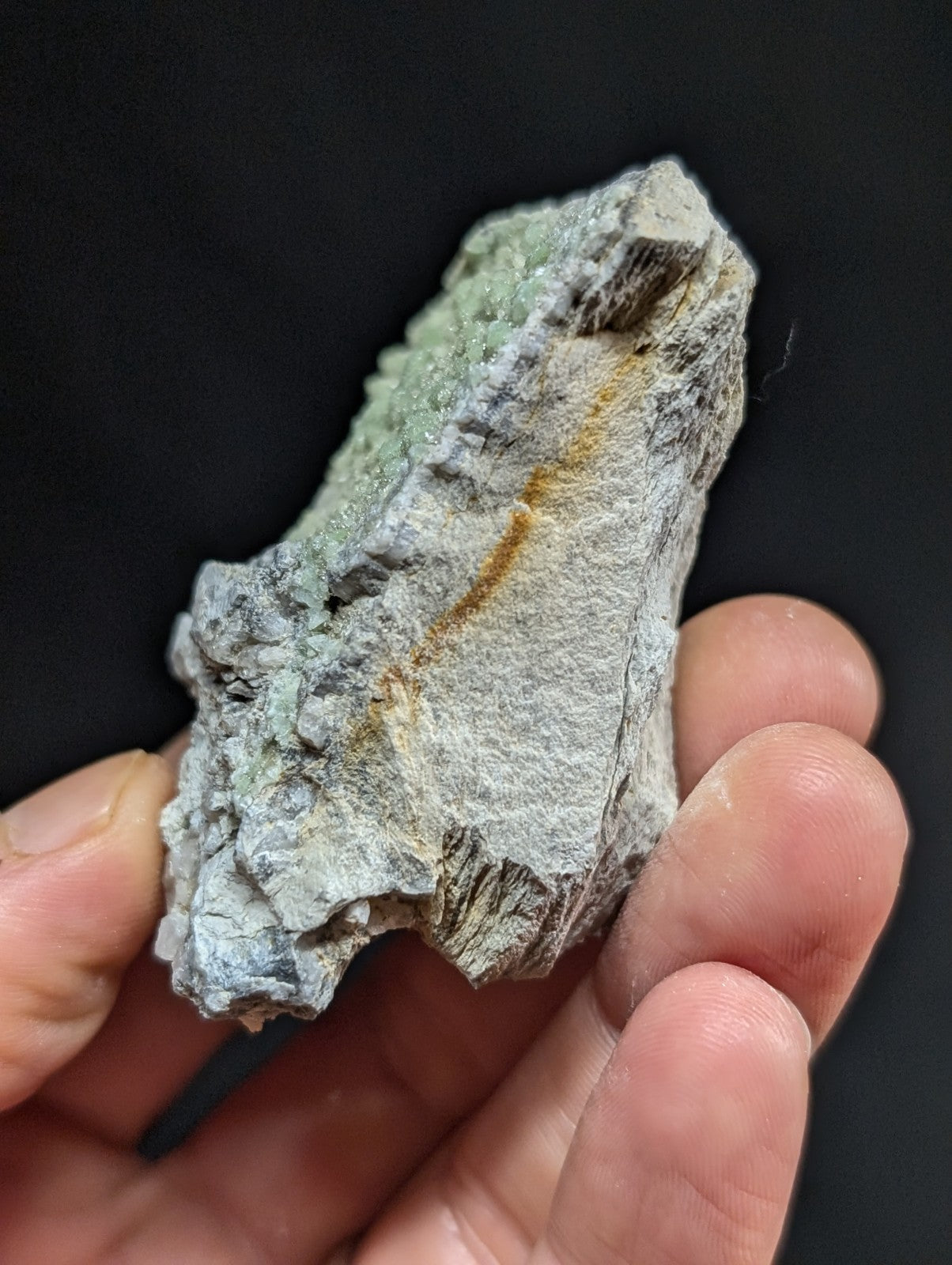 Green Wavellite on chert- Fantastic Old Stock - Mauldin Mountain, Arkansas, ooak