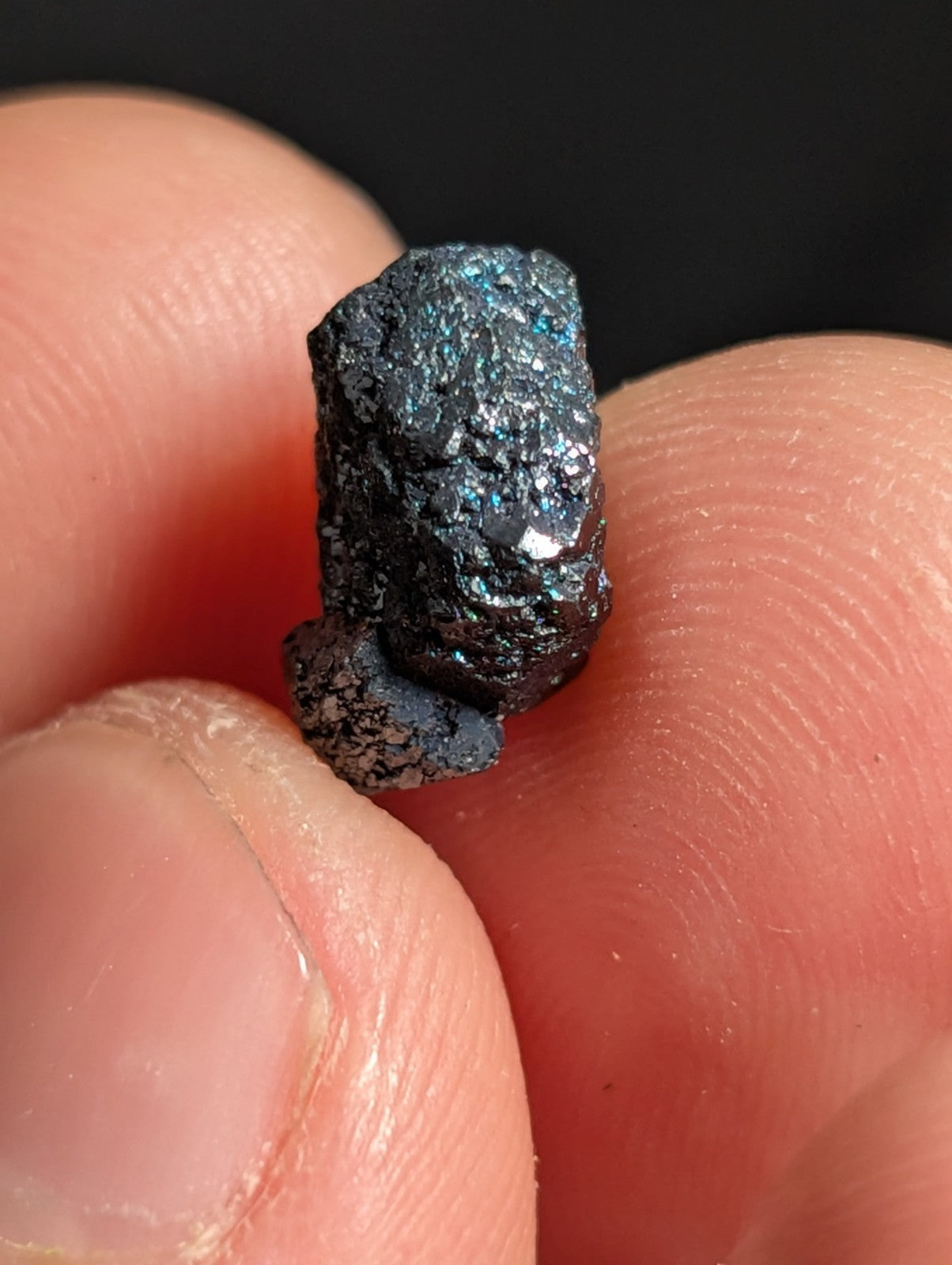 Brookite w/natural iridescence , Magnet Cove, Hot Spring Co. Arkansas, Old Stock