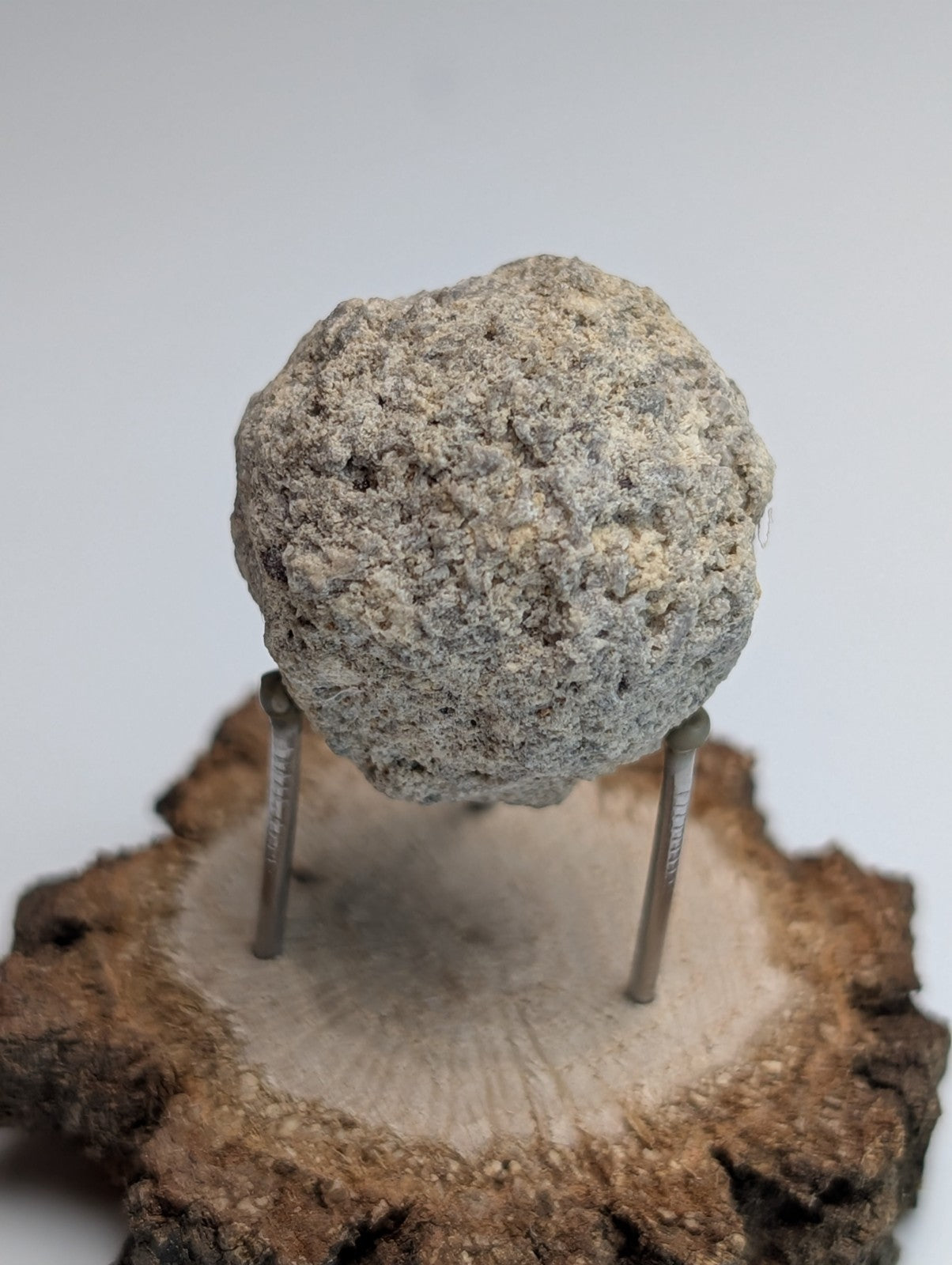 Pseudoleucite, Magnet Cove, Hot Spring County, Arkansas, Old Stock, w/wood stand