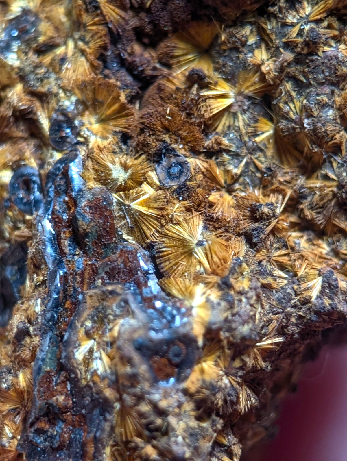 VERY RARE Strengite + Cacoxenite- Coon Creek, Polk County, Arkansas
