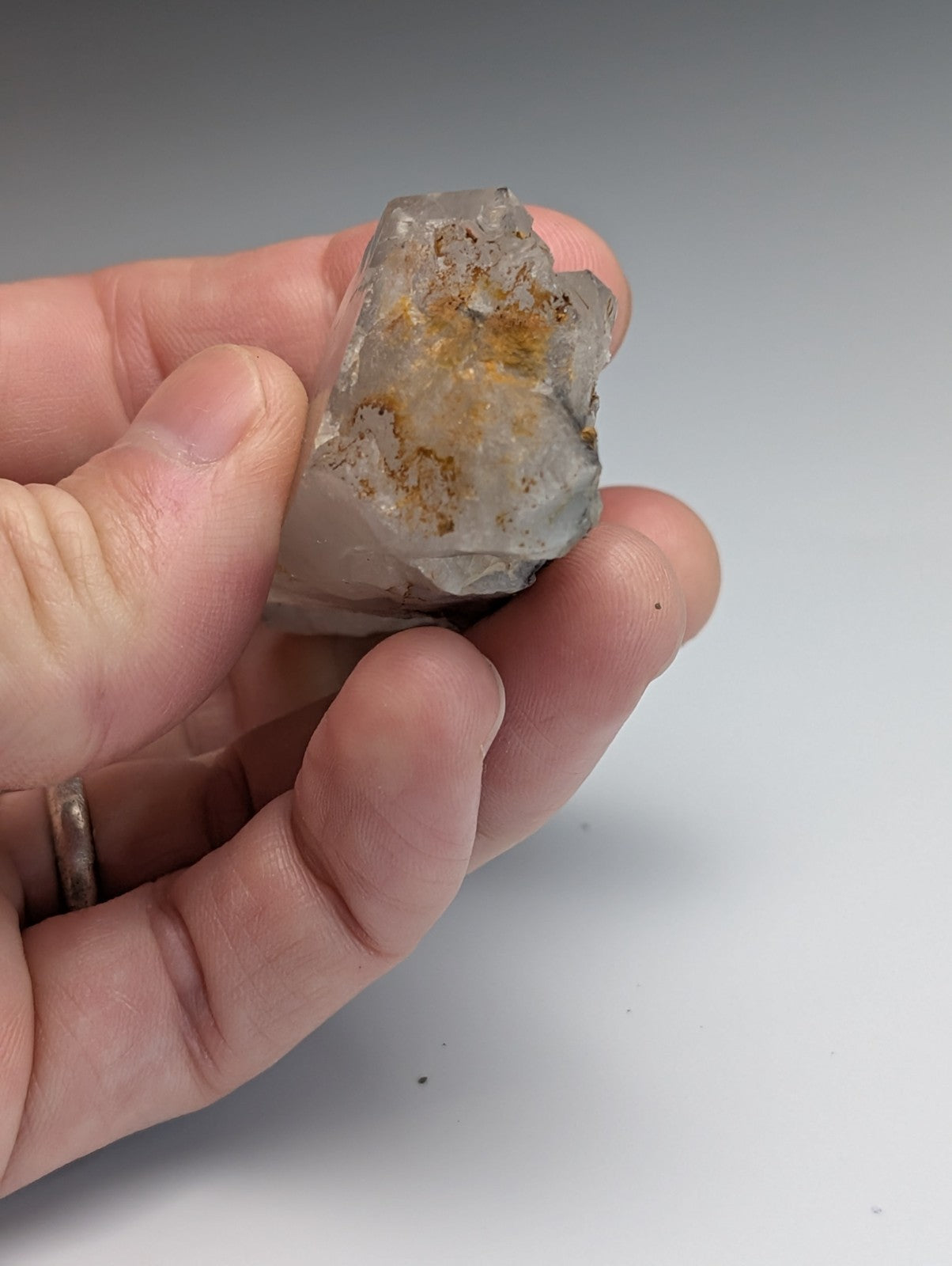 Unique Quartz Crystal with Nacrite Inclusions, Montgomery County, Arkansas, USA