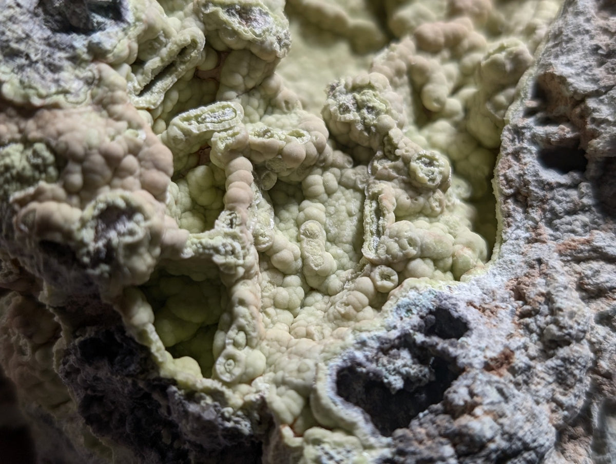 Large Yellow/Green Wavellite w/ Blue Planerite - ex Henry Delinde- Arkansas, USA