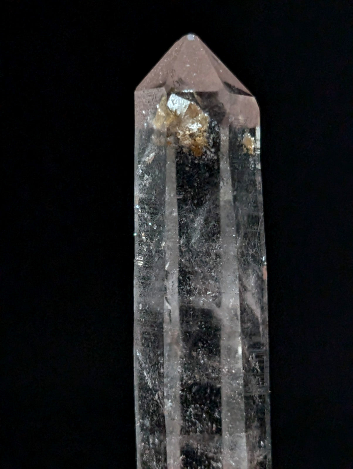 A+ RARE Quartz Crystal Point w/ Calcite inclusions, Montgomery County, Arkansas