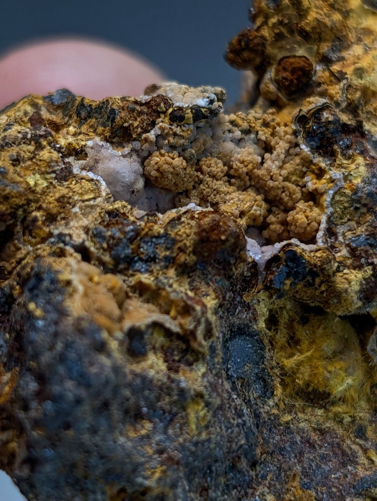 Super Rare Strengite + Cacoxenite, etc, Coon Creek Mine, Polk Co, Arkansas, USA