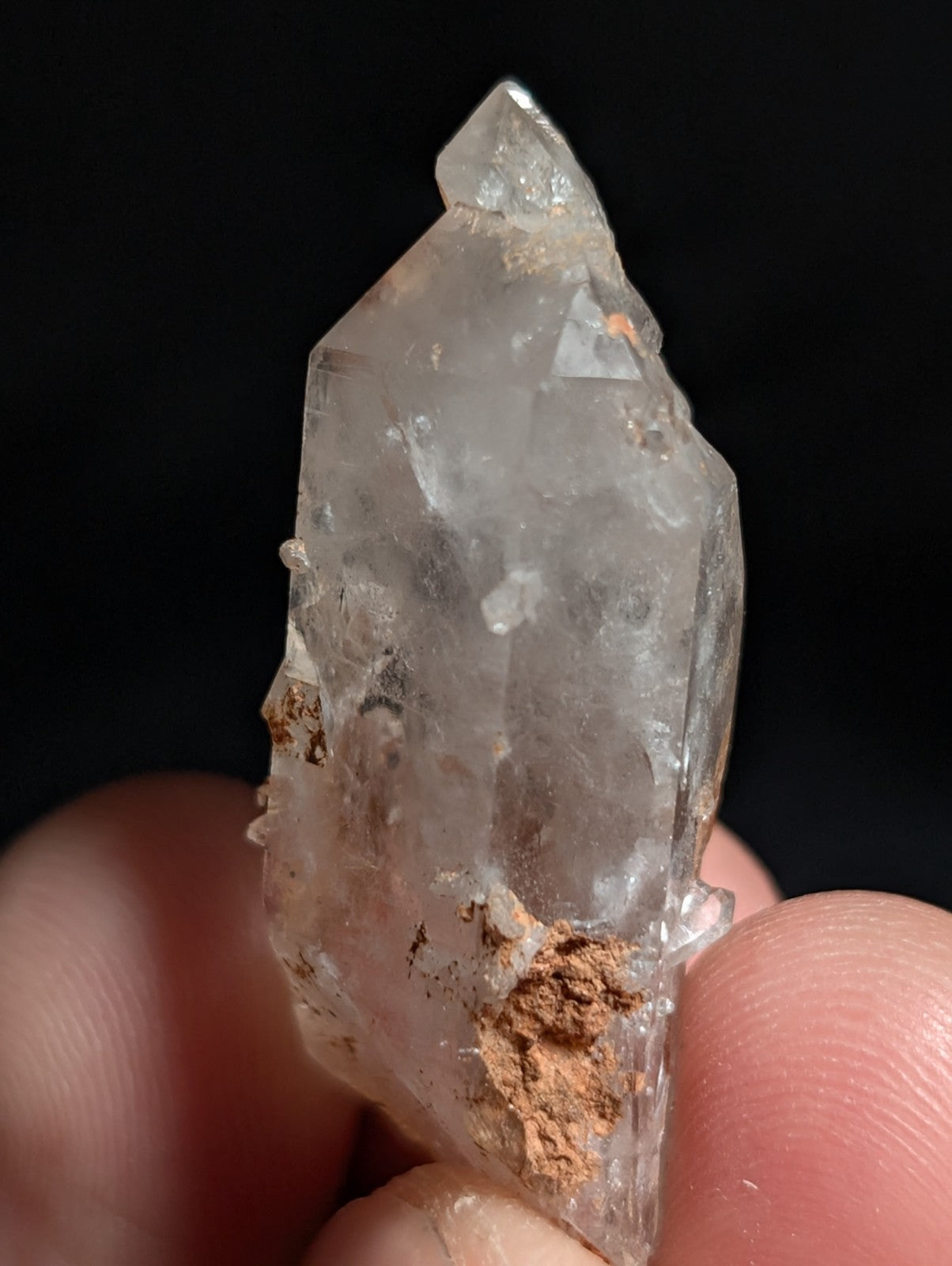 Unique Quartz Crystal with Nacrite Inclusions, Montgomery County, Arkansas, USA