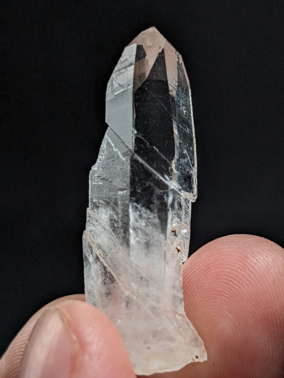 VERY RARE Slipped Growth Quartz Crystal Point,  Montgomery County, Arkansas, USA