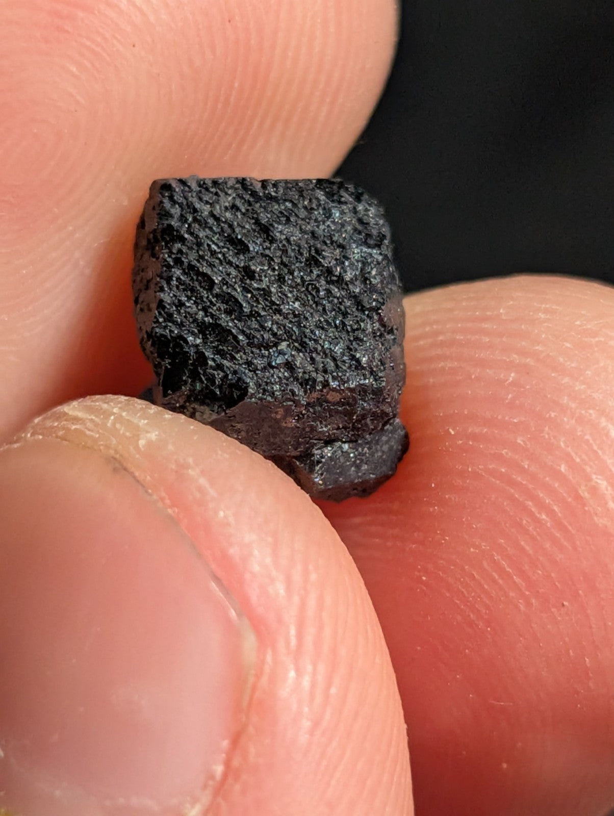 Brookite w/natural iridescence , Magnet Cove, Hot Spring Co. Arkansas, Old Stock