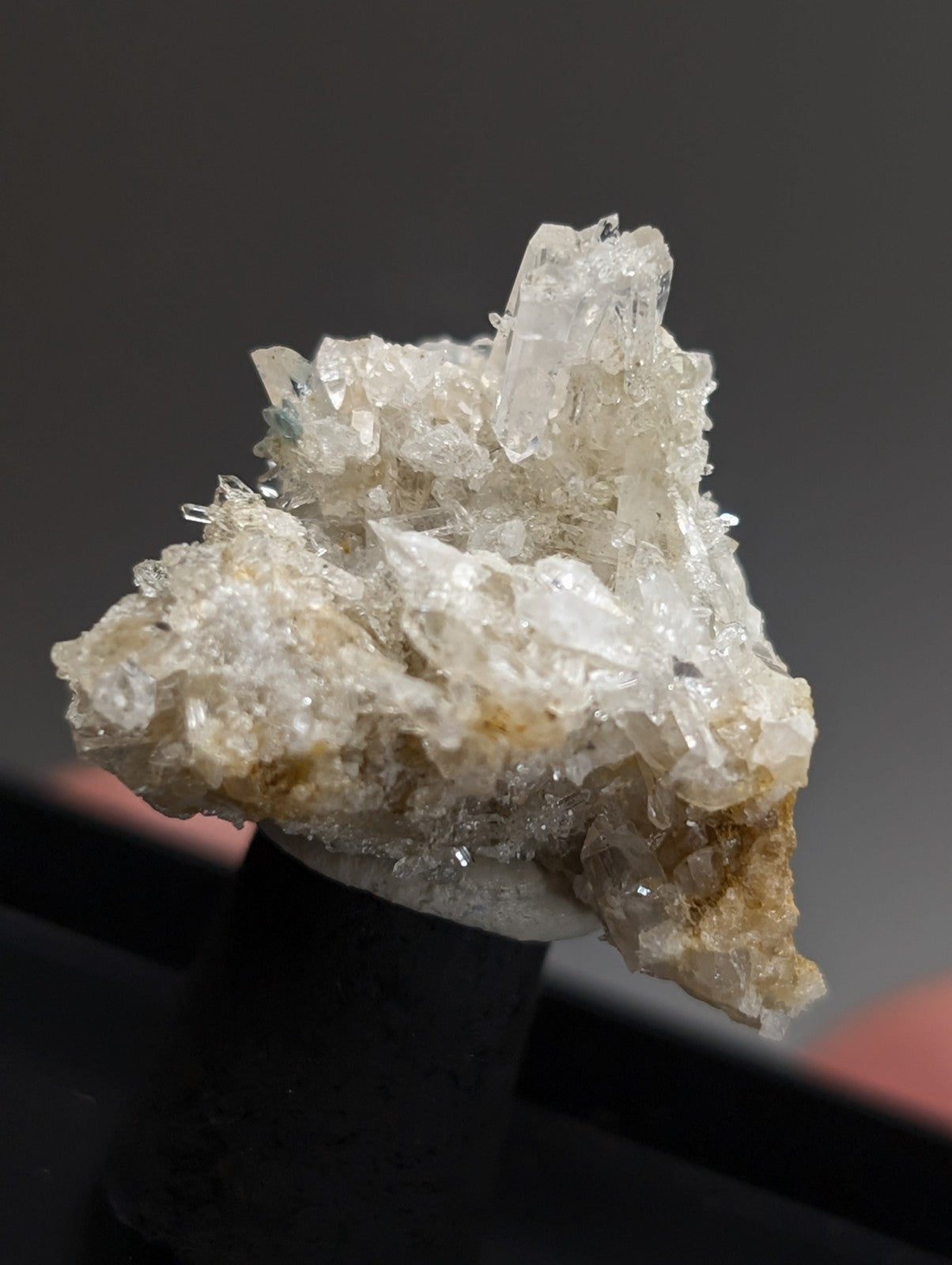 Blue-Green Cookeite on Solution Quartz, Saline County, Arkansas, Old Stock