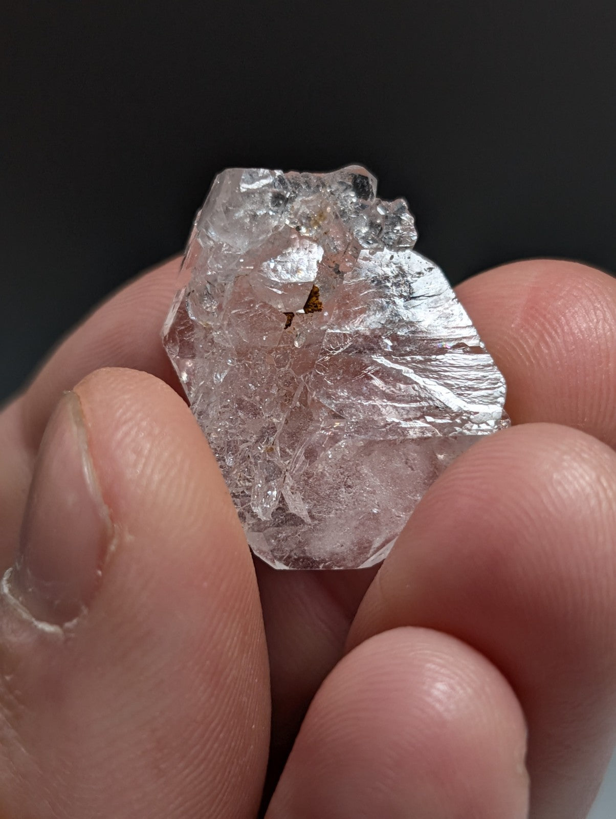 Pseudocubic Quartz Crystal Point, Double Terminated, Garland County, Arkansas