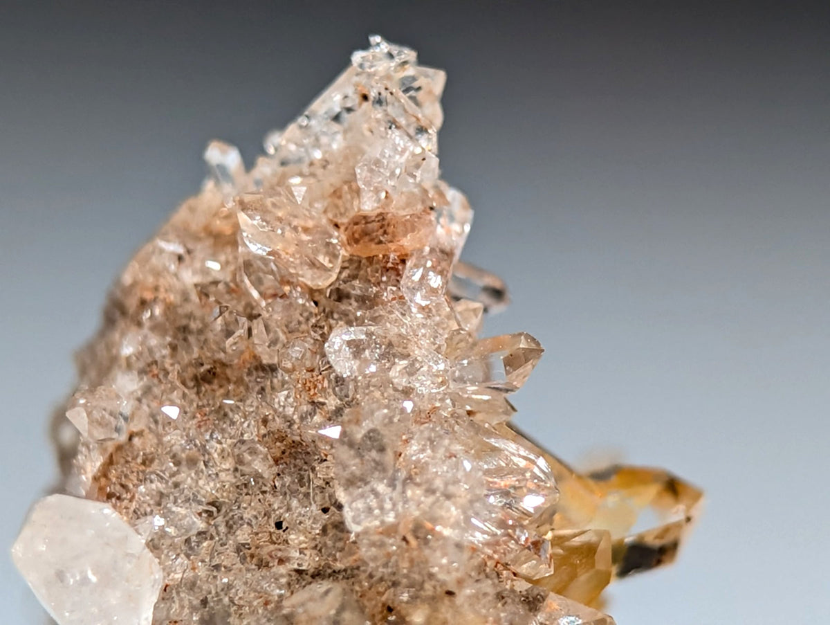 Pyramid Quartz Crystal Cluster, w/ photo case/mount, Montgomery County, Arkansas
