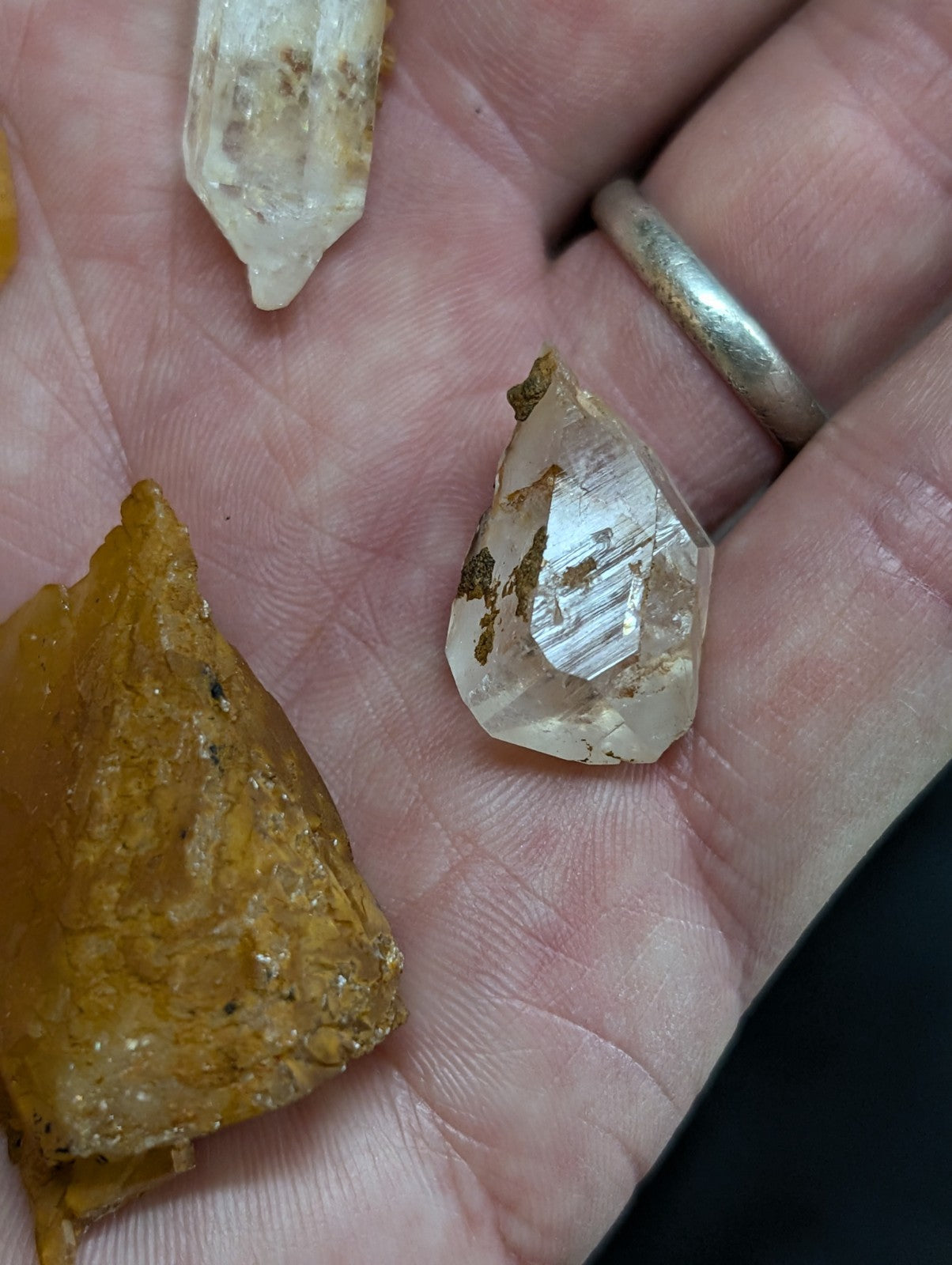 Set of x6 Arkansas Quartz Crystals -unique variety set, Garland County, Arkansas