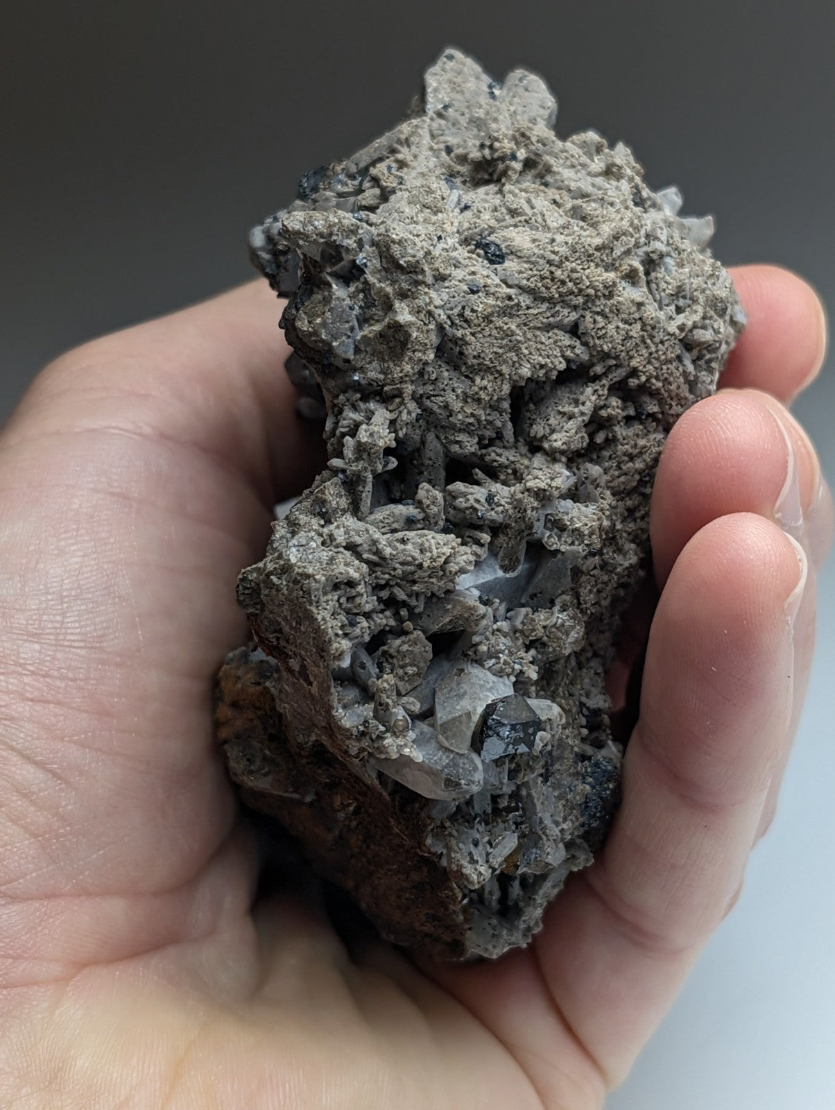 Large Brookite Crystals on Smoky Quartz, Magnet Cove, Arkansas, USA, ex Delinde