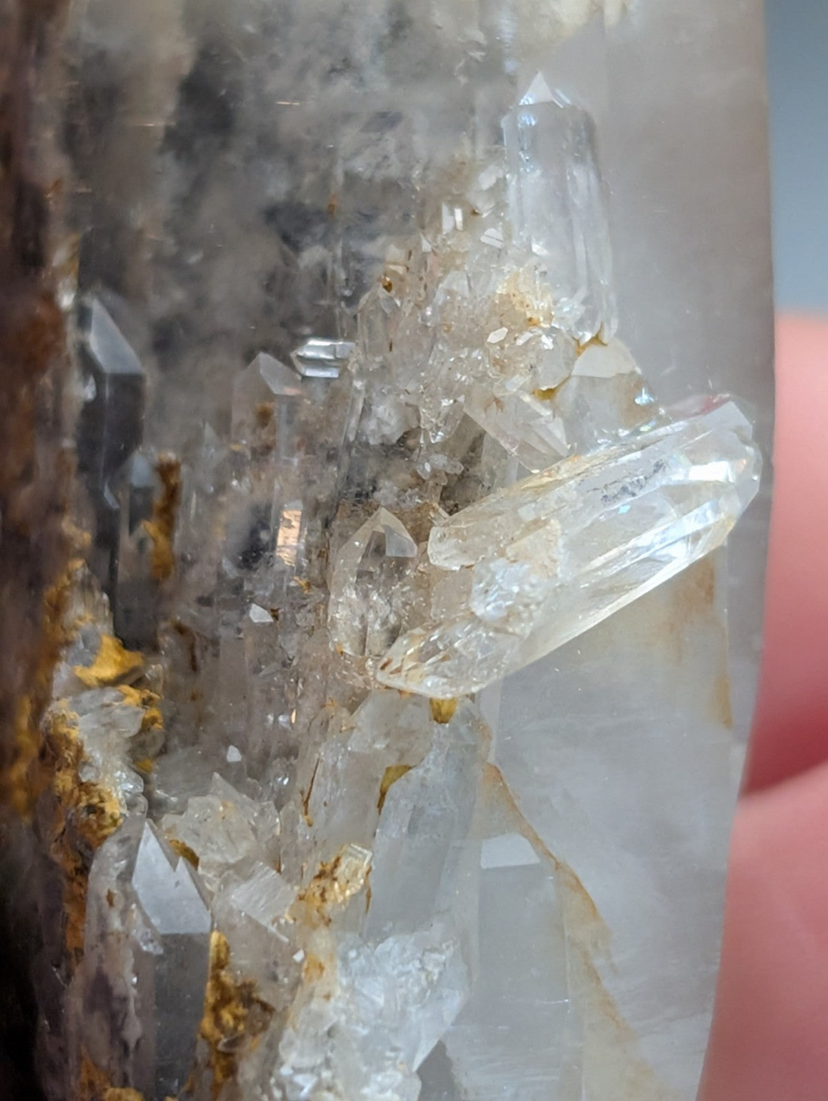 Unique Quartz Crystal with Nacrite Inclusions, Montgomery County, Arkansas, USA
