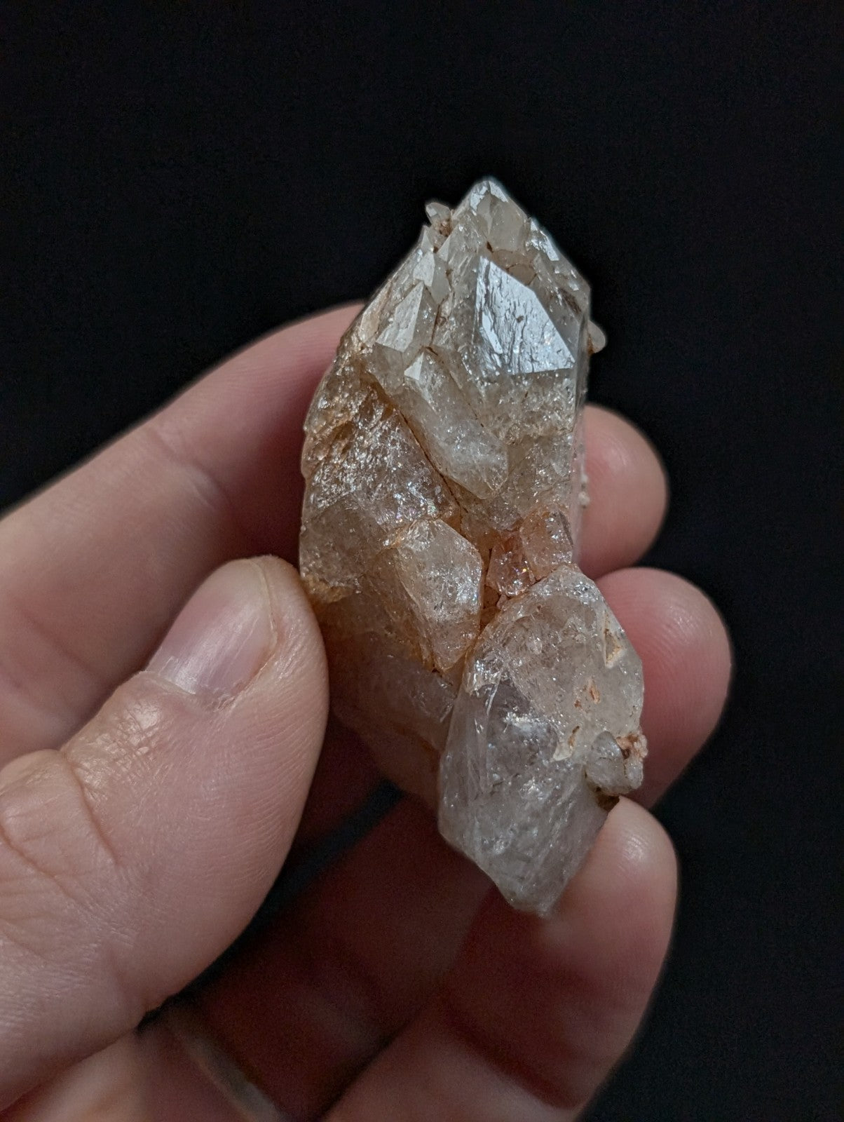 Crackle Quartz Crystal Point, Double Terminated, Montgomery County, Arkansas