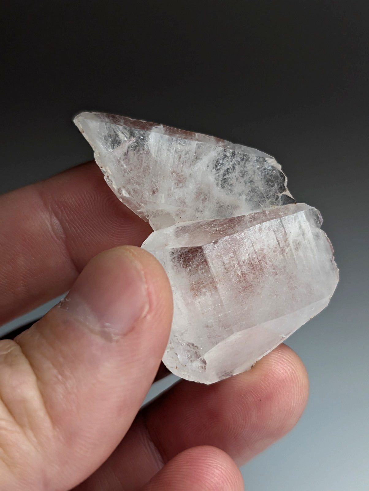 Unique Quartz Crystal "Floater" Point, Old Stock, Montgomery County, Arkansas