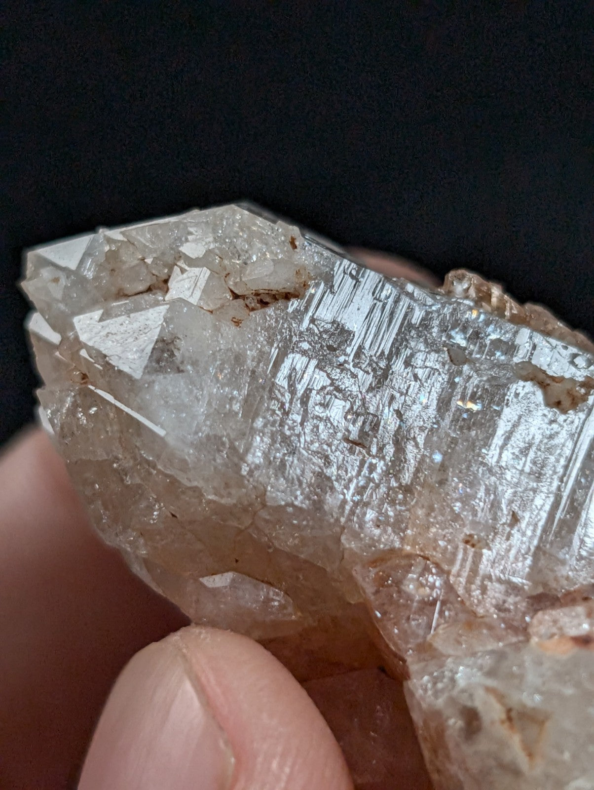Crackle Quartz Crystal Point, Double Terminated, Montgomery County, Arkansas