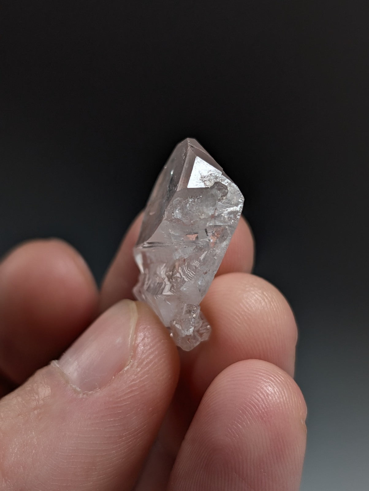 Pseudocubic Quartz Crystal Point, Double Terminated, Garland County, Arkansas