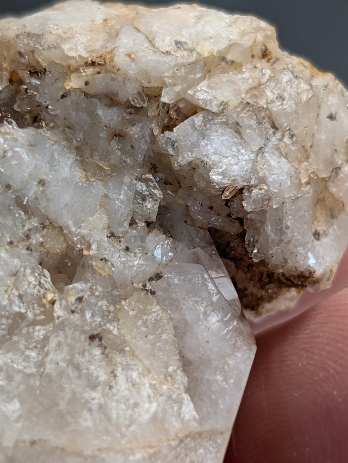 Amazing Quartz Crystal Cluster w/ clay inclusions, Montgomery County, Arkansas