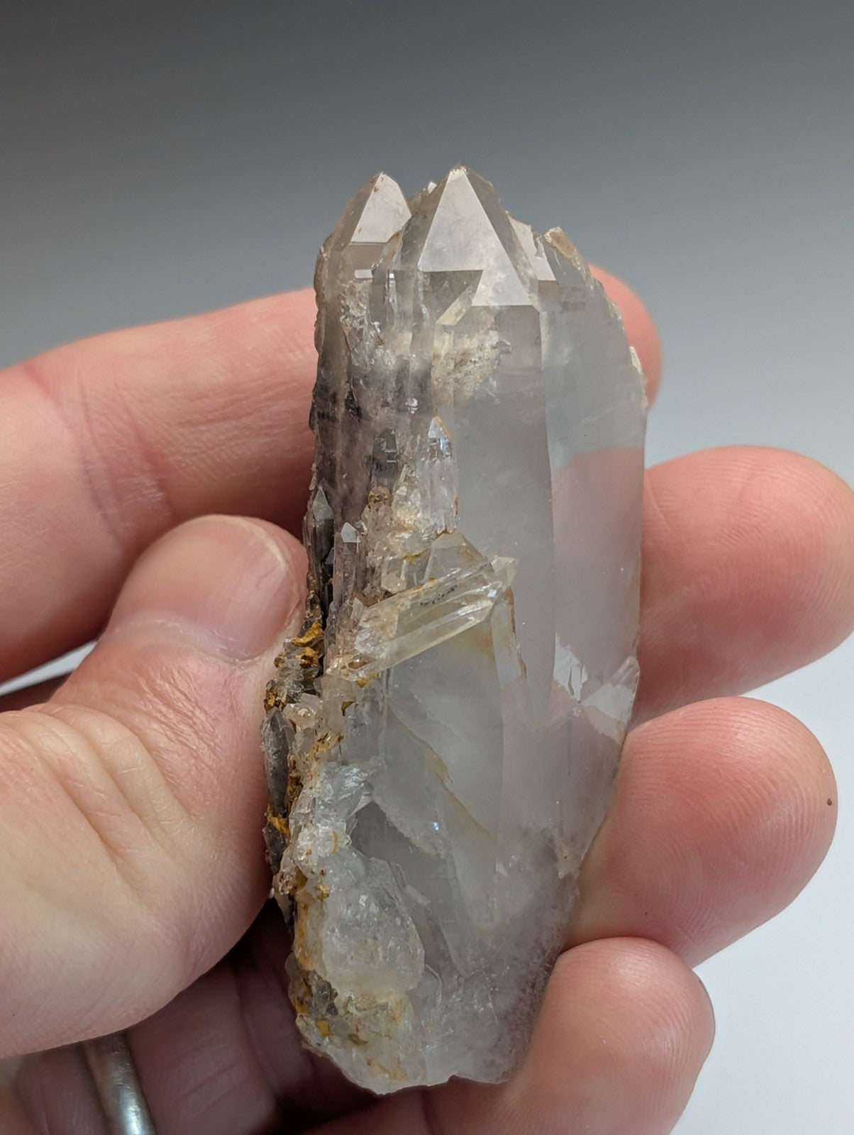 Unique Quartz Crystal with Nacrite Inclusions, Montgomery County, Arkansas, USA