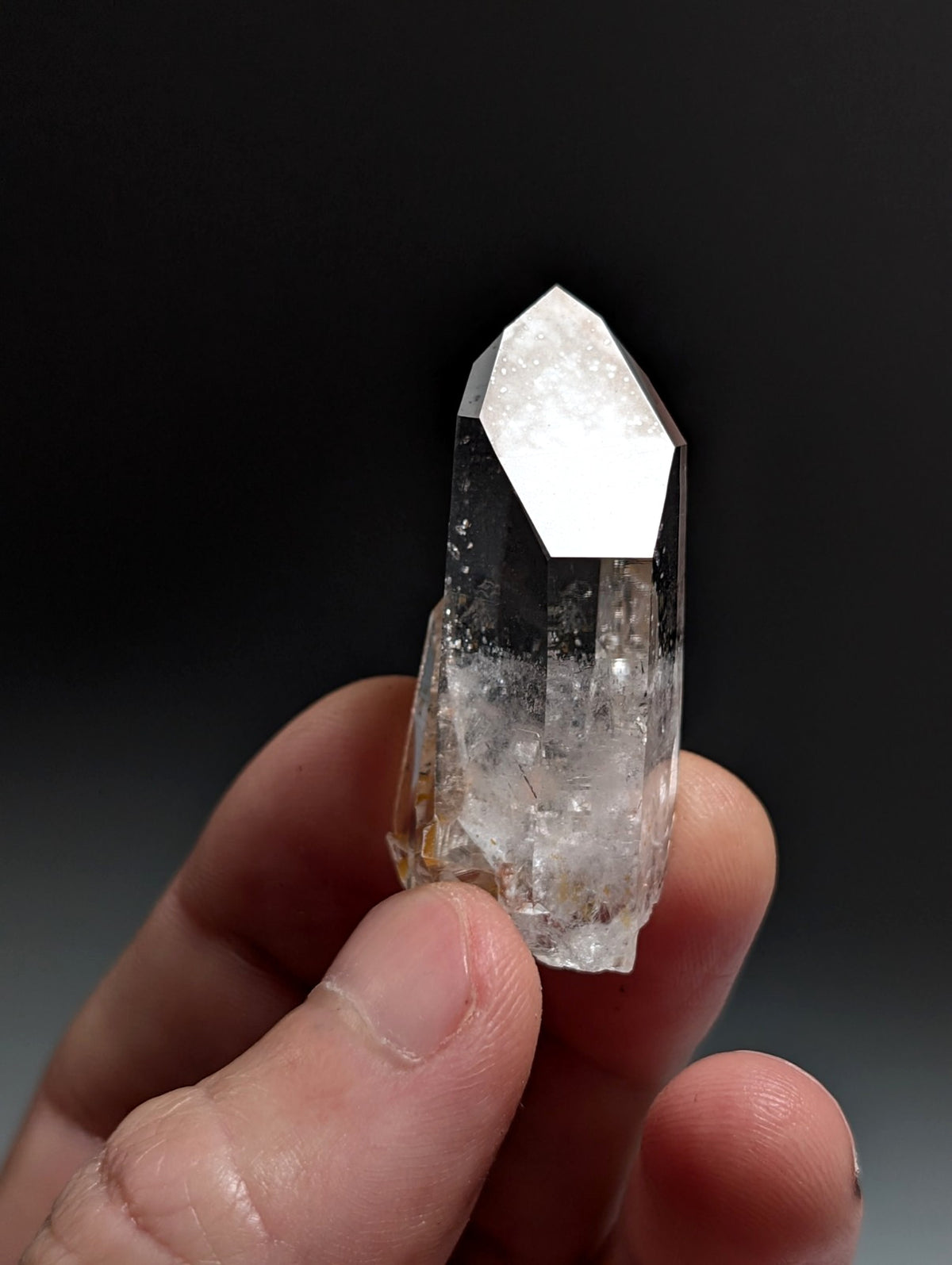 AAA Optical Quartz Crystal Point w/ rainbow, Garland County, Arkansas, USA