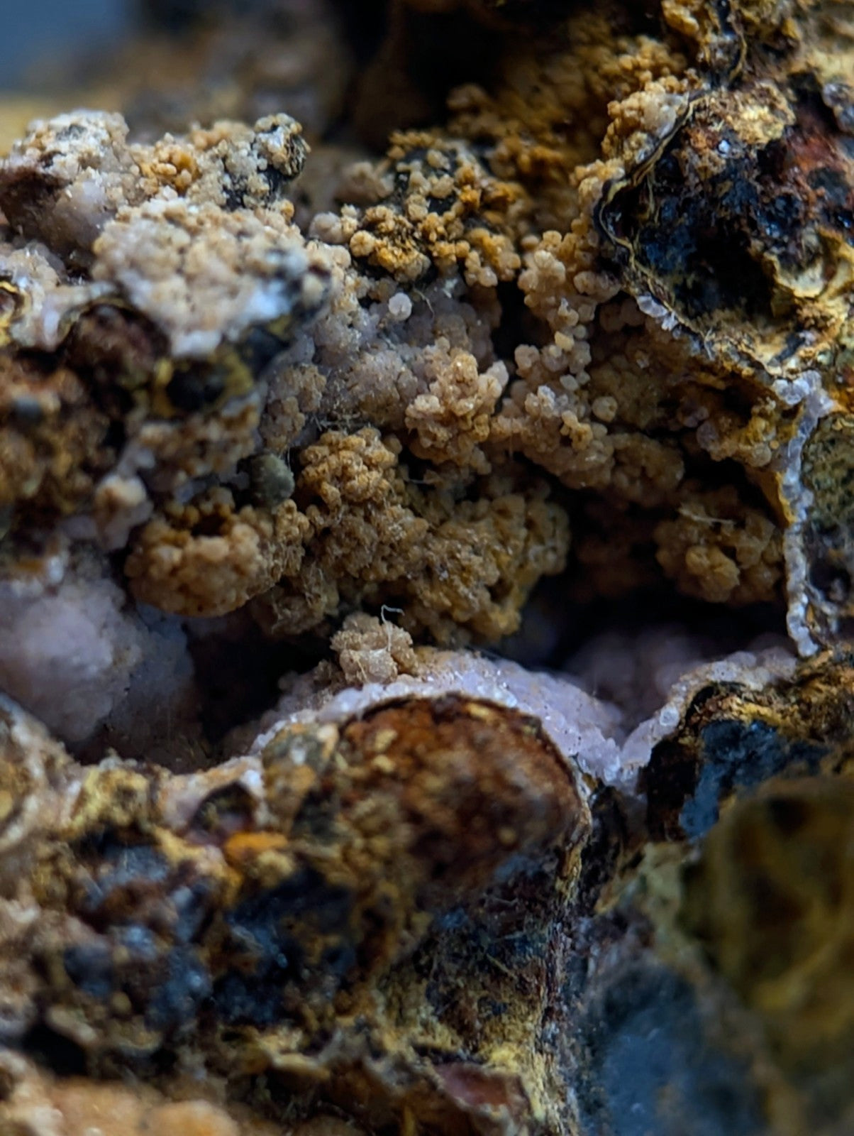 Super Rare Strengite + Cacoxenite, etc, Coon Creek Mine, Polk Co, Arkansas, USA