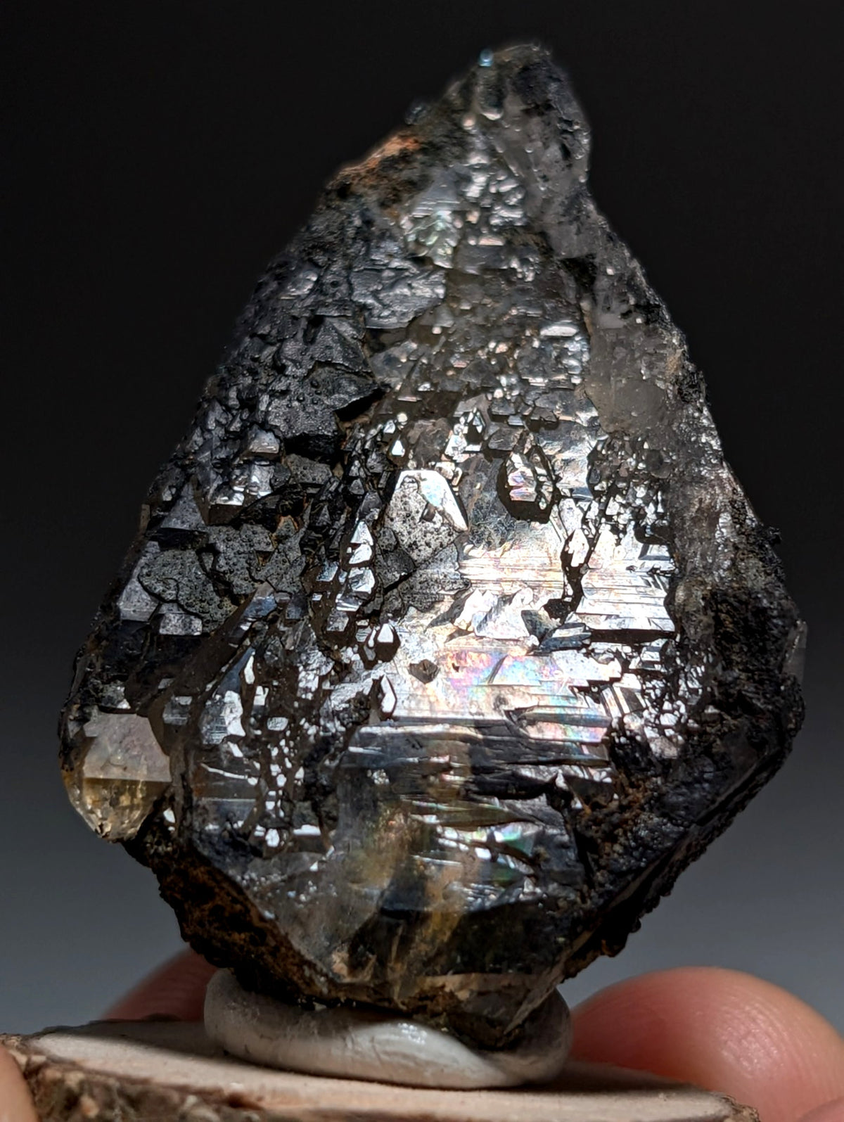 Unique Quartz Crystal with Manganese + Goethite, Montgomery County, Arkansas