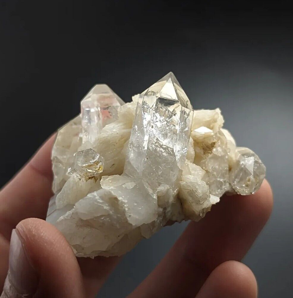 Adularia + Quartz Crystal Cluster from Garland County, Arkansas, Hamilton Hill