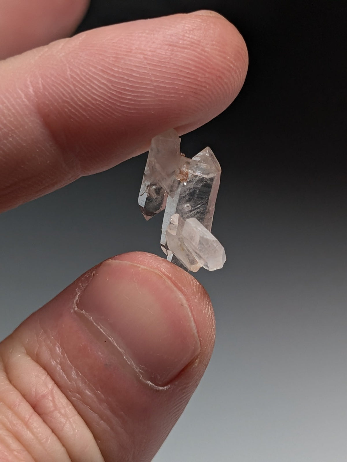 Set of 3 Faden Quartz Crystals, Montgomery County, Arkansas, USA, OOAK/Unique!