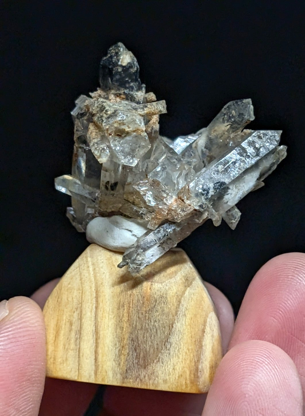 A+ Amazing Quartz Crystal Burr w/ inclusions, Garland County, Arkansas, w/ base