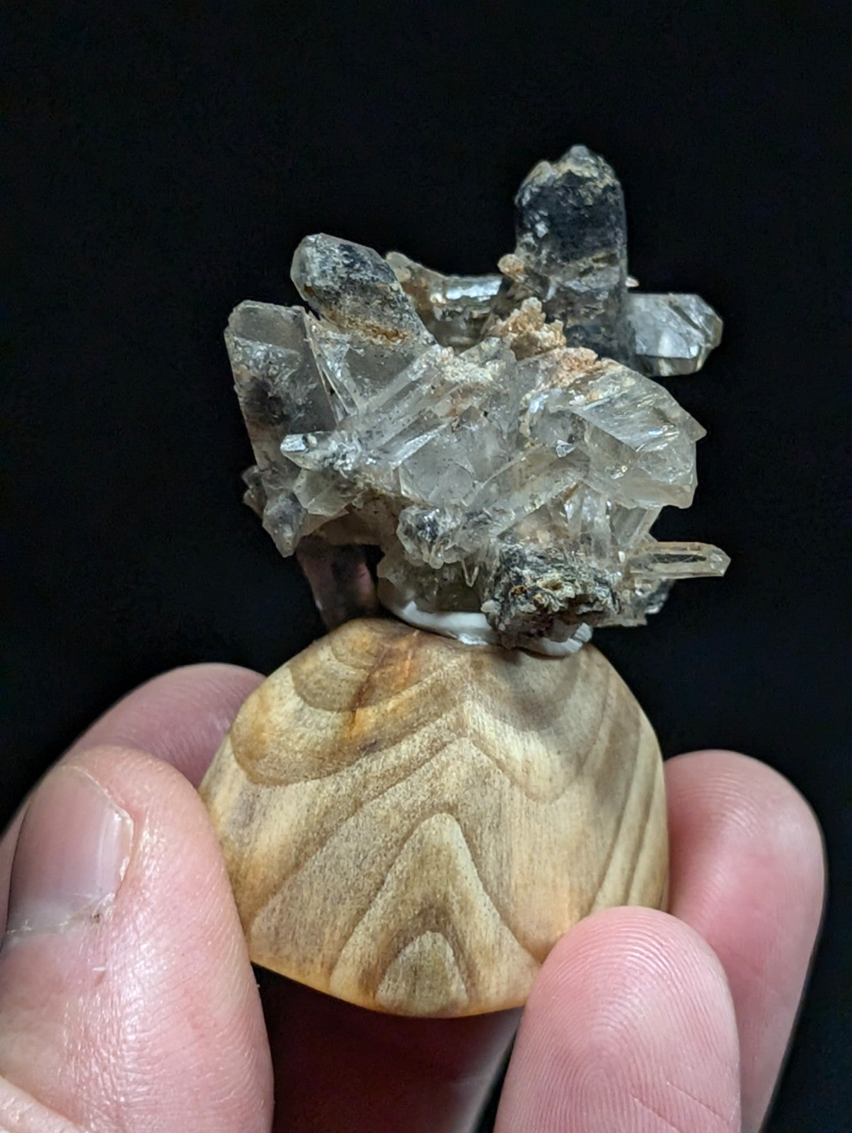 A+ Amazing Quartz Crystal Burr w/ inclusions, Garland County, Arkansas, w/ base