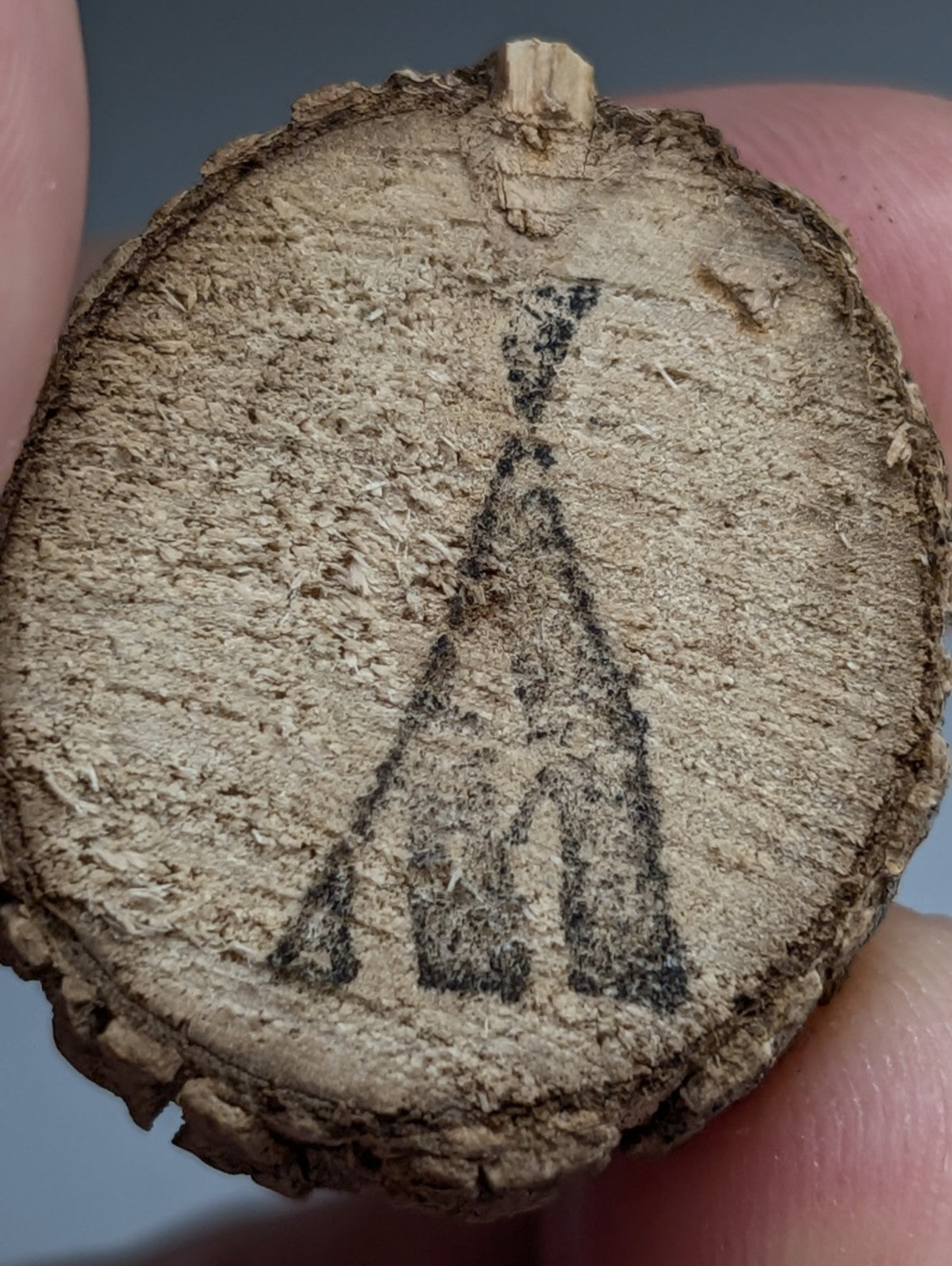 Brookite + Smoky Quartz, Magnet Cove, Arkansas, Old Stock, + wood stand