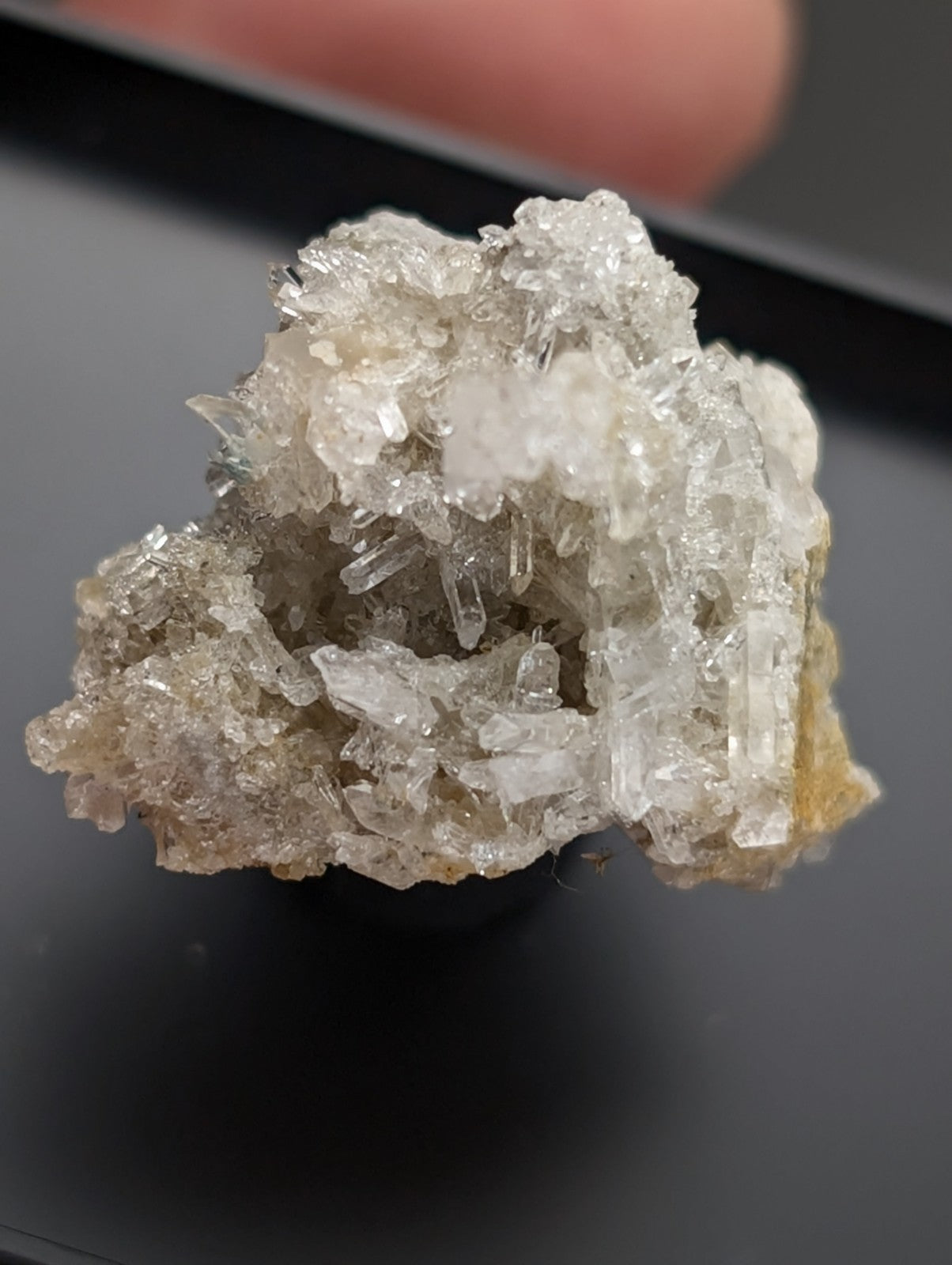 Blue-Green Cookeite on Solution Quartz, Saline County, Arkansas, Old Stock
