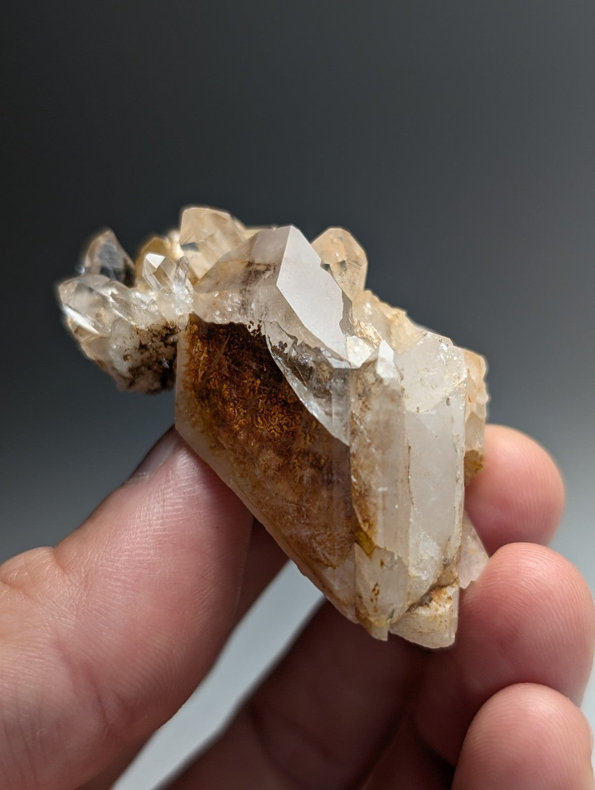Amazing Quartz Crystal Cluster w/ clay inclusions, Montgomery County, Arkansas