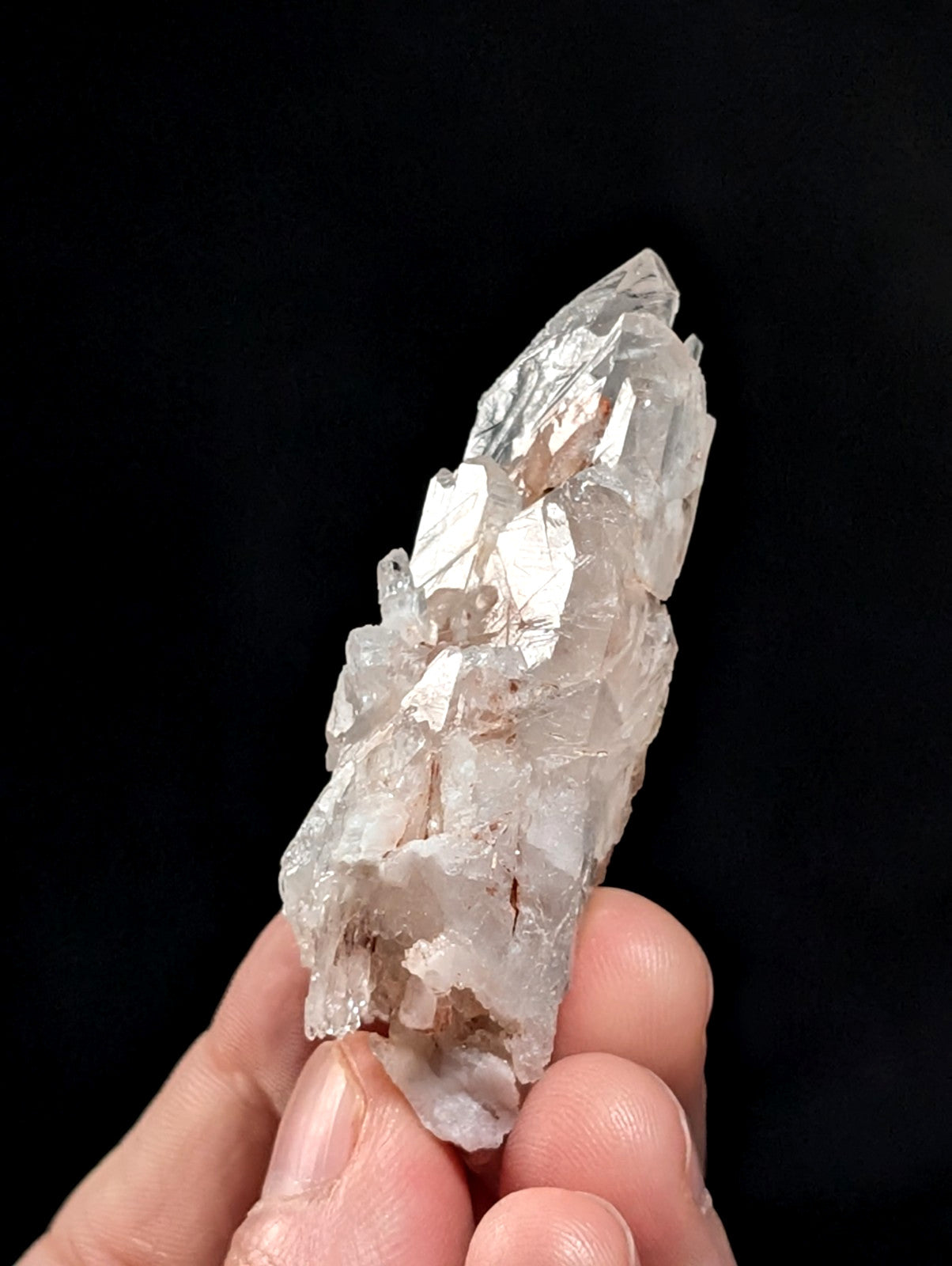 Growth Interference Quartz Crystal Point, Old Stock, Montgomery County, Arkansas