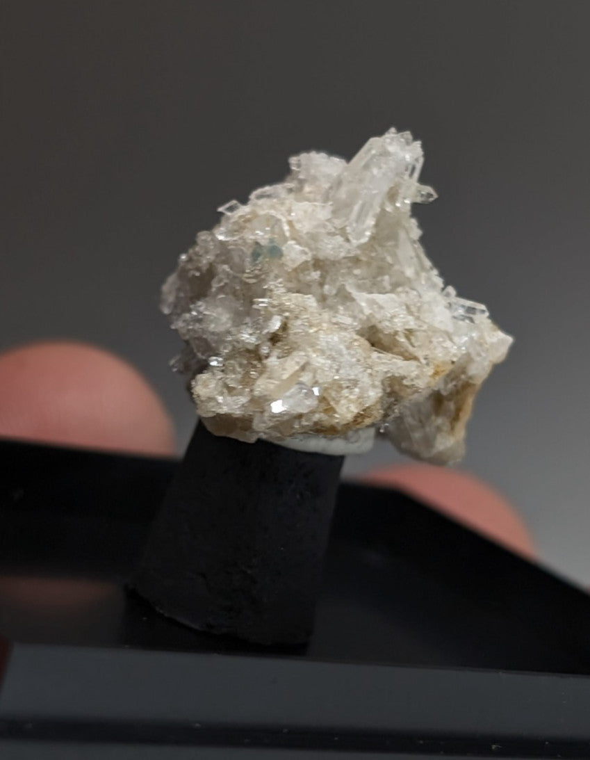 Blue-Green Cookeite on Solution Quartz, Saline County, Arkansas, Old Stock